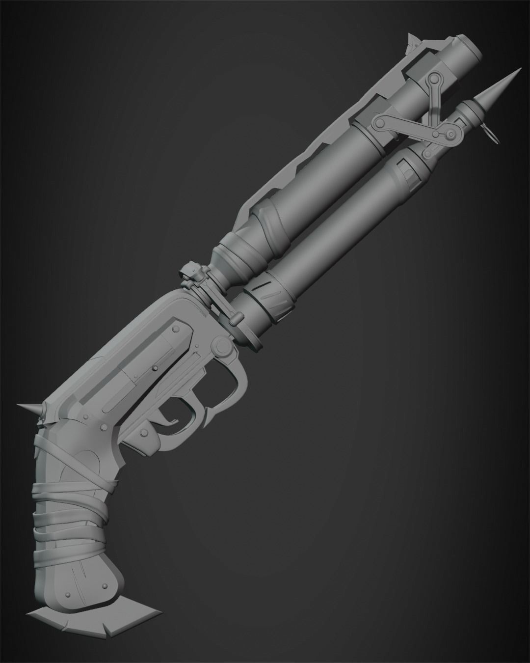 Overwatch 2 Junker Queen ShotGun for Cosplay 3D print model_10