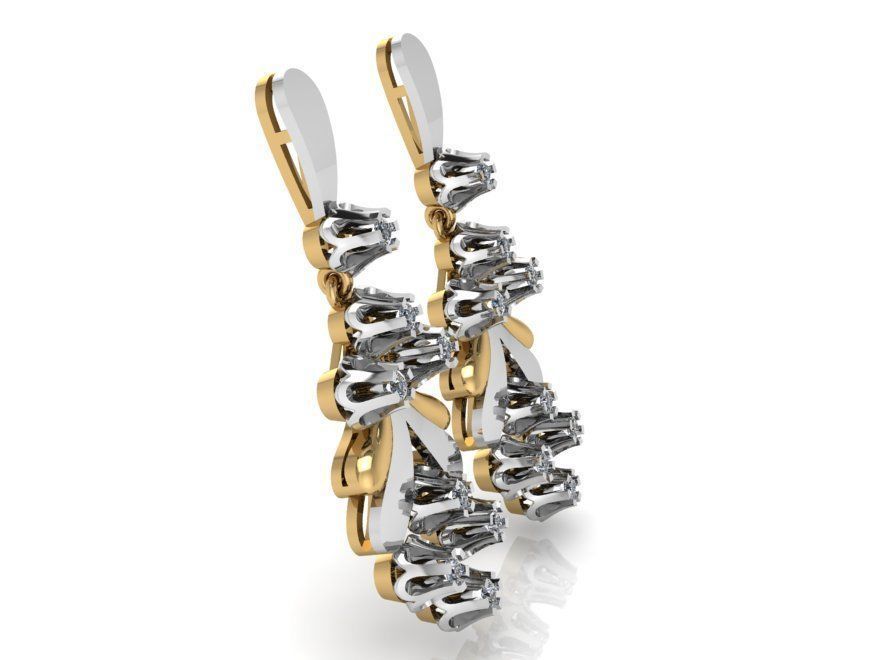 Diamond flower set 2449 3D print model 3D print model_9