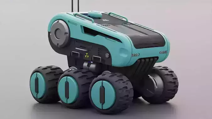 LUNA COLONY ROVER RIGGED 3D model