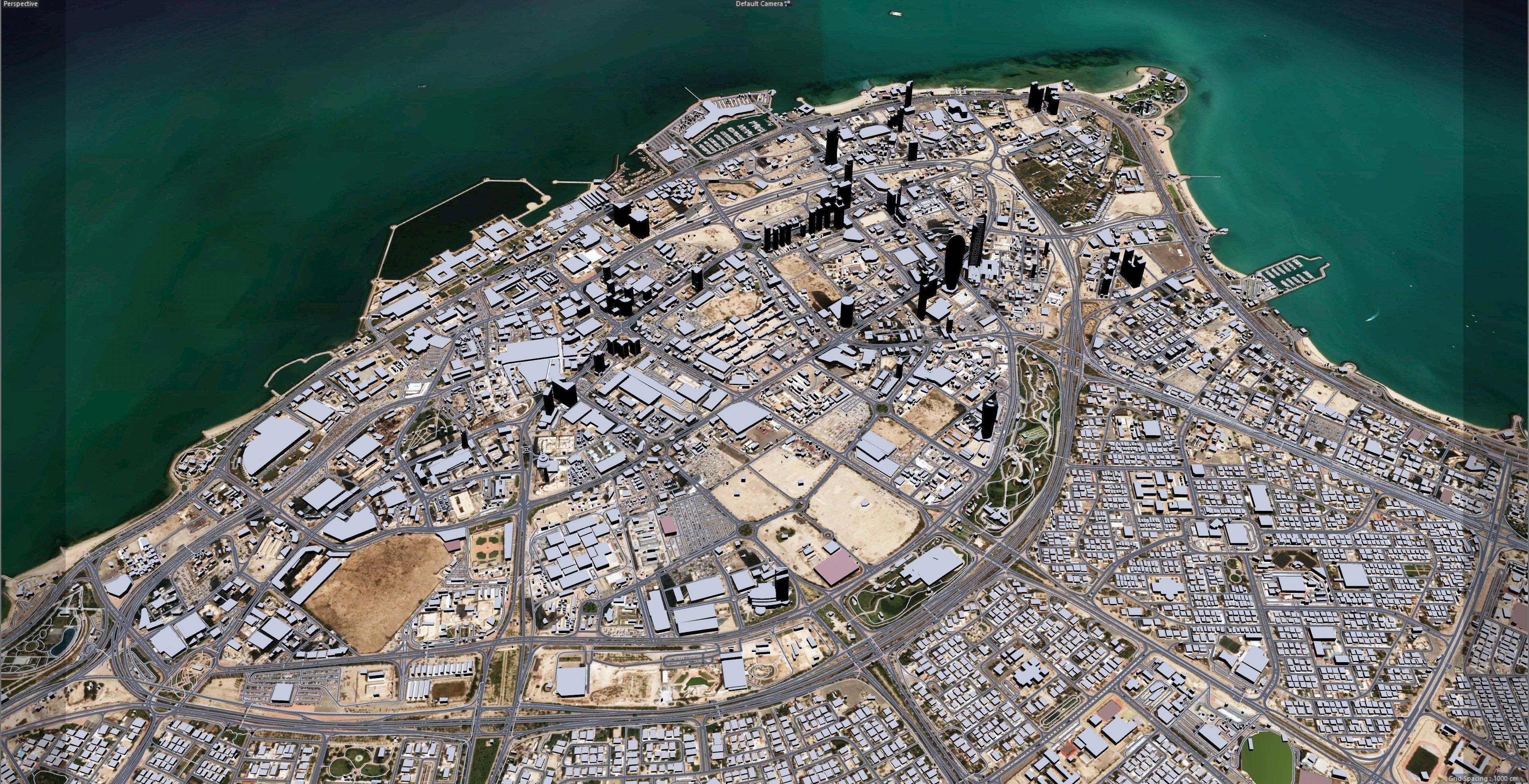 Kuwait Downtown Low-poly 3D model_9