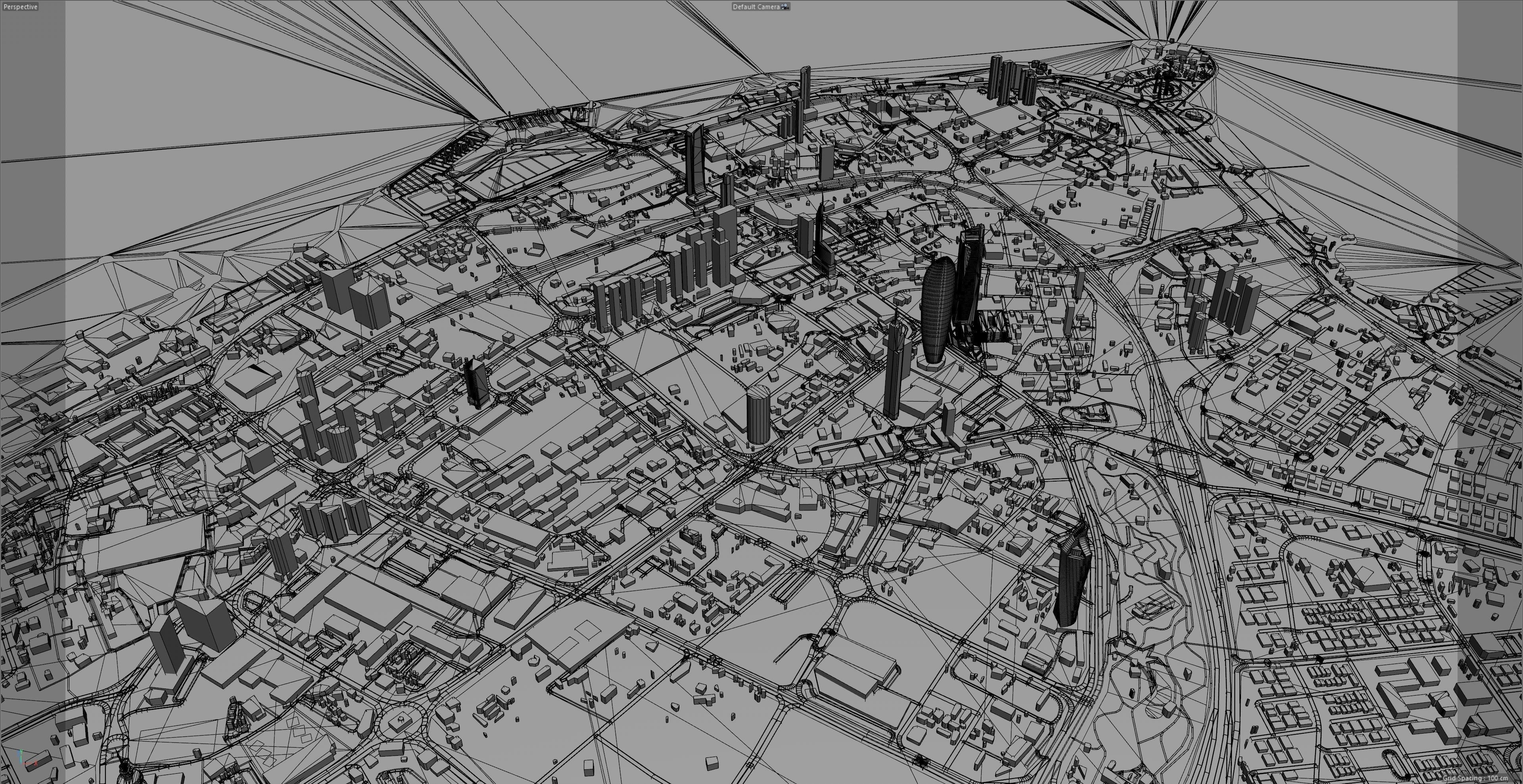 Kuwait Downtown Low-poly 3D model_10