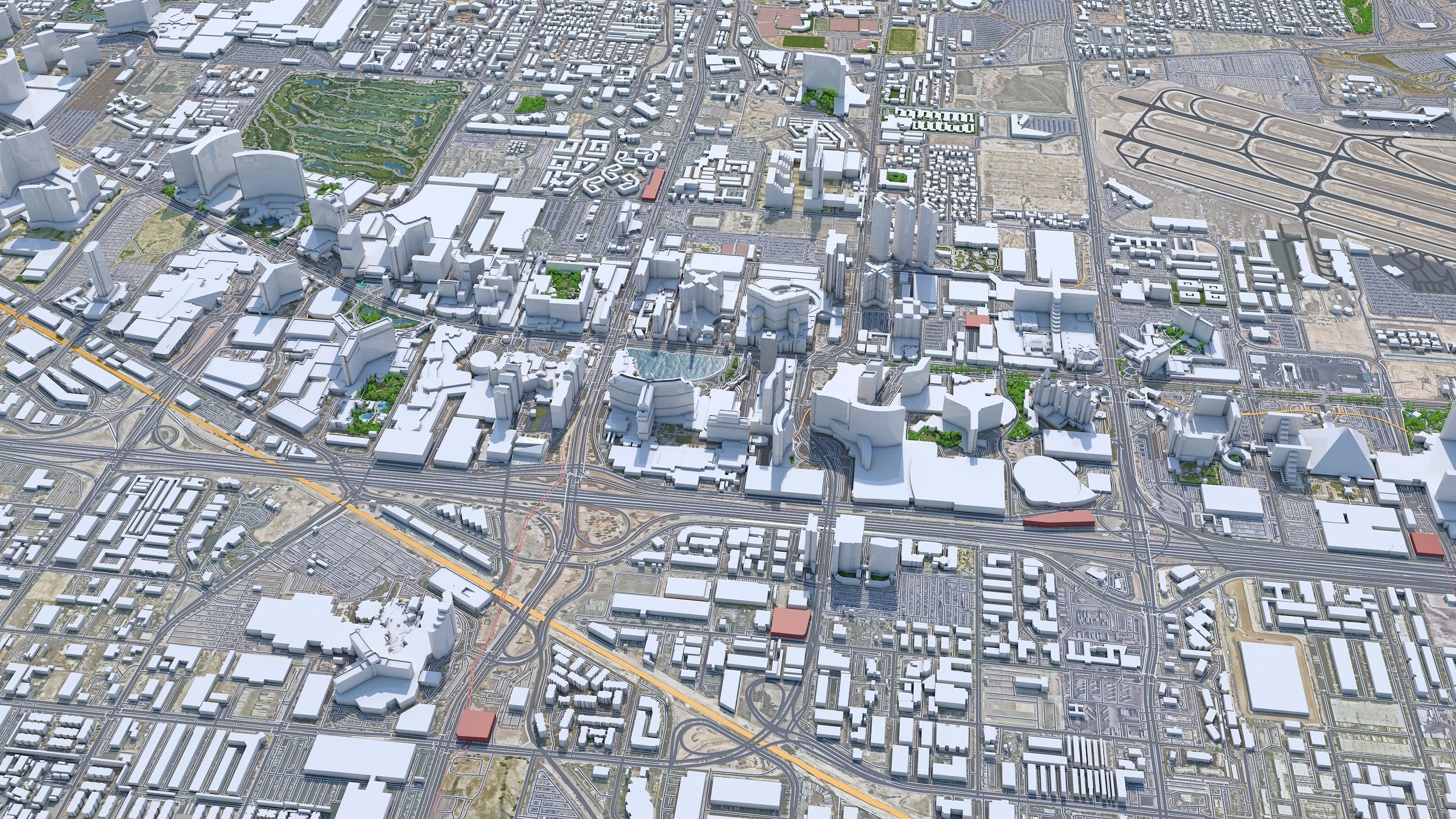 Las Vegas Strip Nevada USA Low-poly 3D model_3