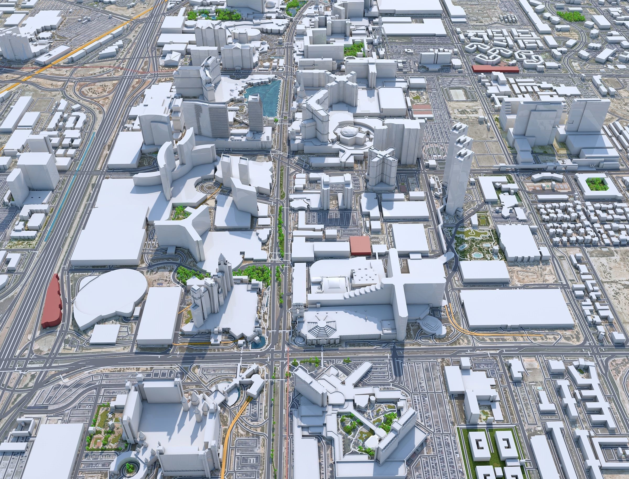 Las Vegas Strip Nevada USA Low-poly 3D model_12