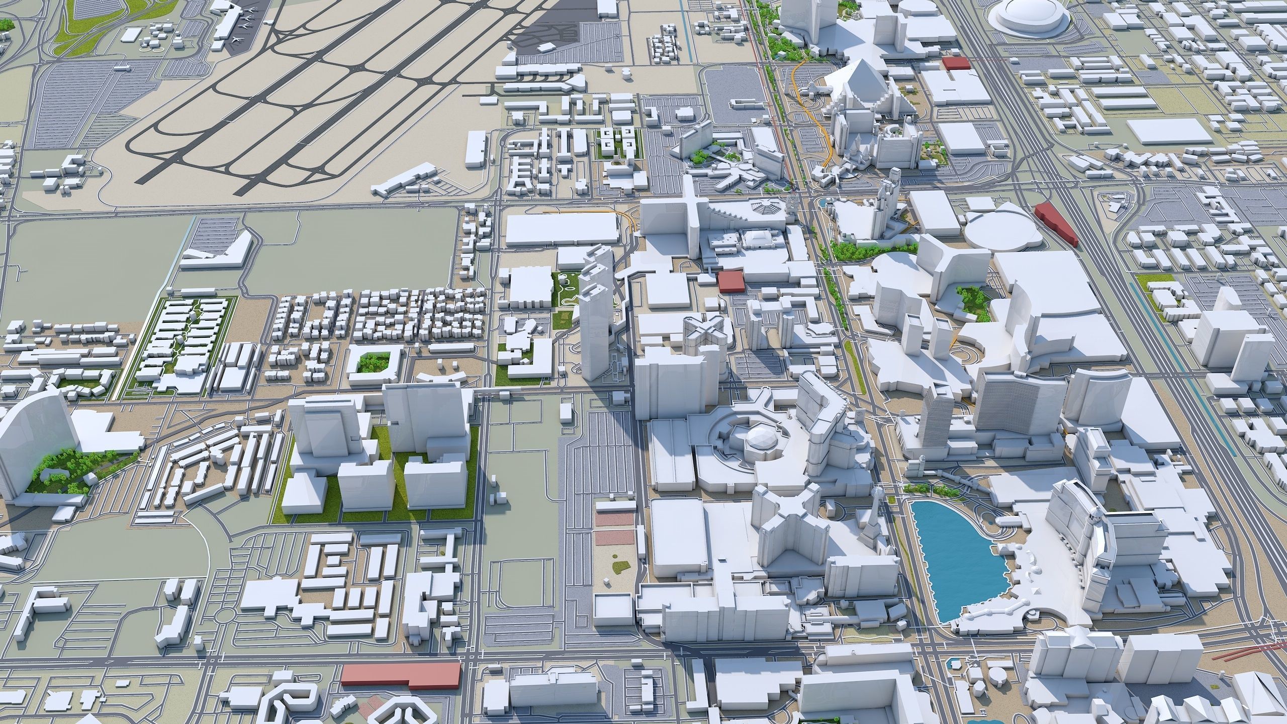 Las Vegas Strip Nevada USA Low-poly 3D model_6