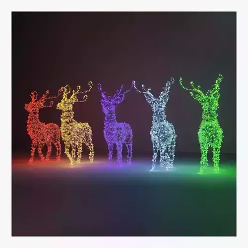 Christmas Deer Decor Decoration Colored