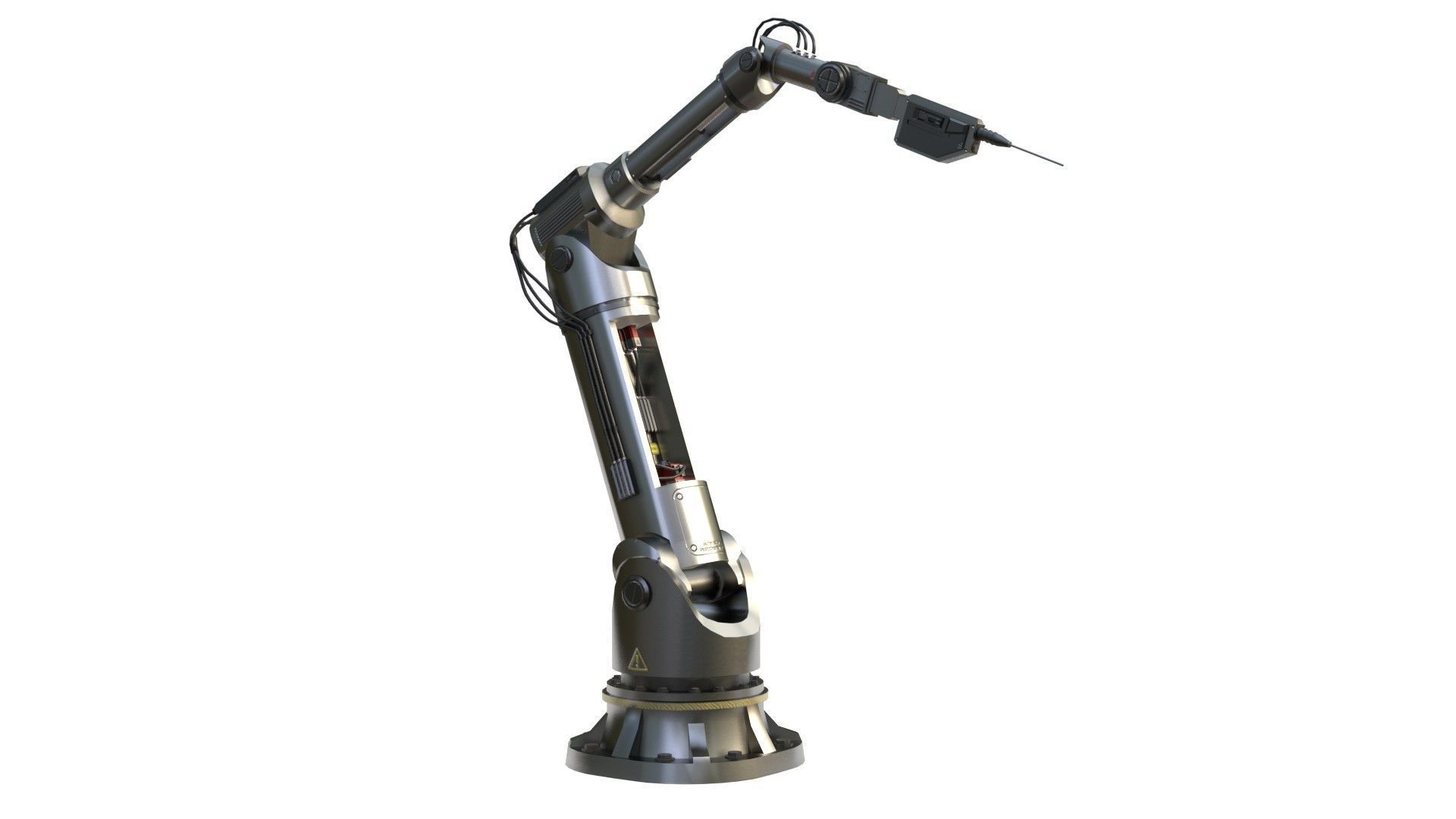 3D model Industrial Robotic Arm with Rigged and Animated VR / AR / low ...
