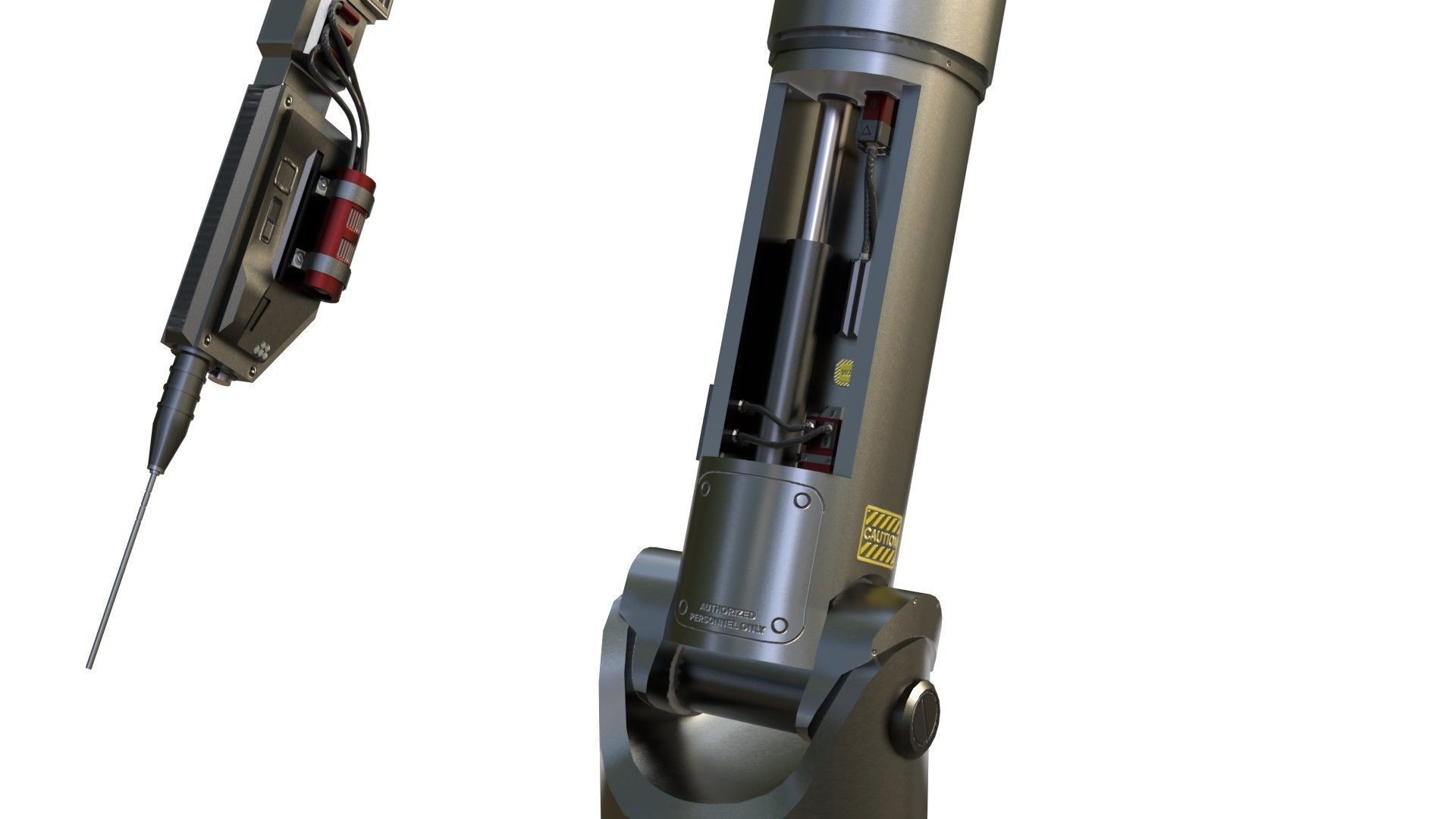 3D model Industrial Robotic Arm with Rigged and Animated VR / AR / low ...