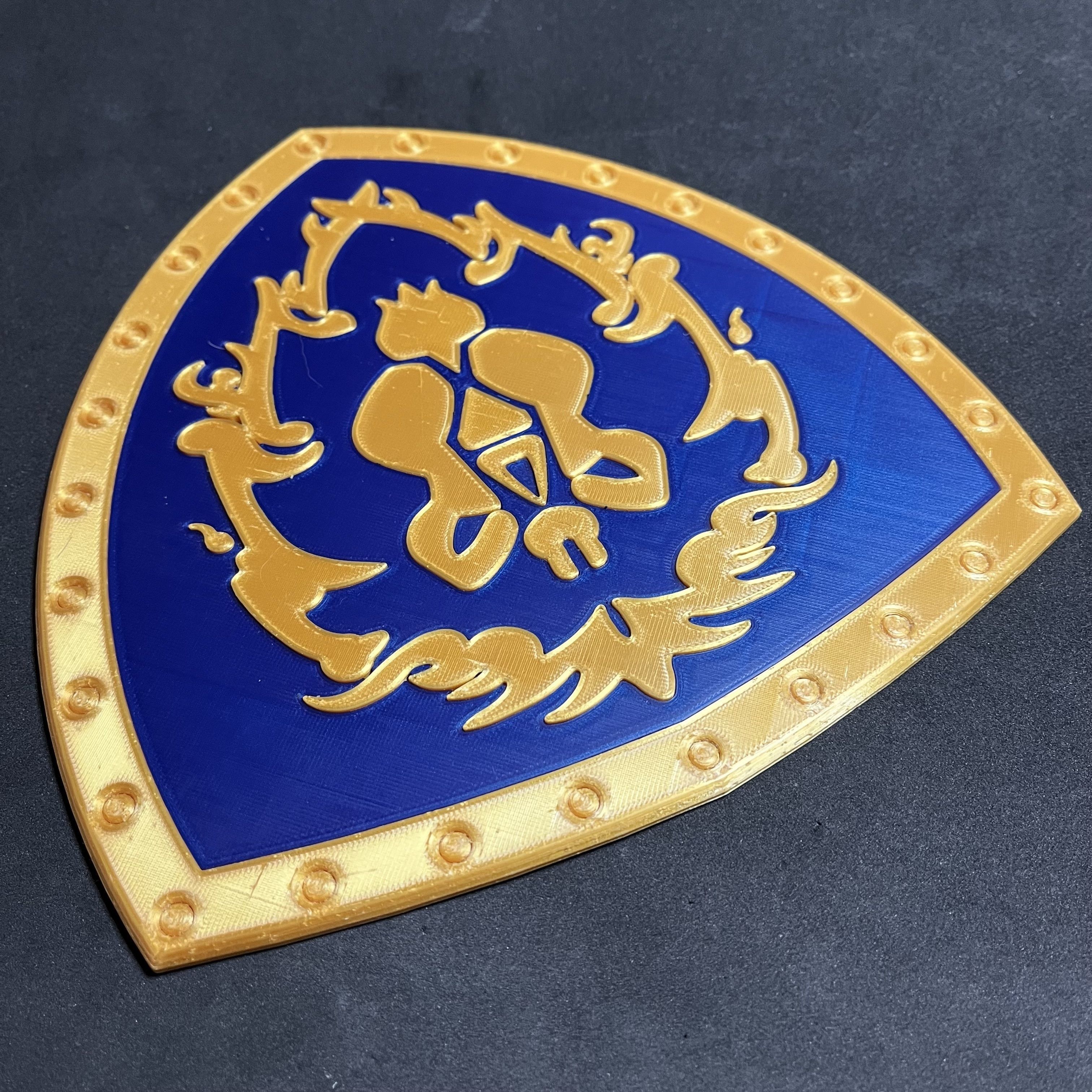 WoW Shield of the Alliance Wall Plaque 3D print model_3