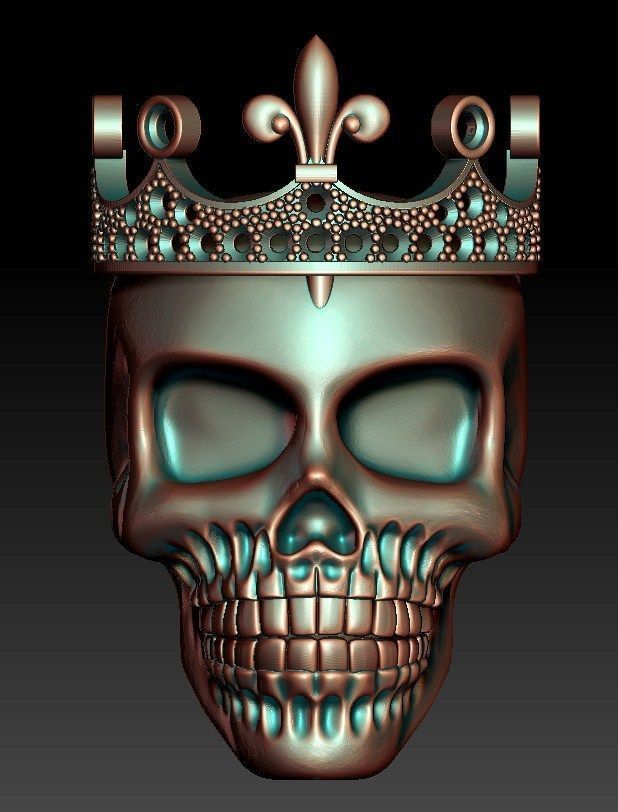 skull pendant 3D print model_1