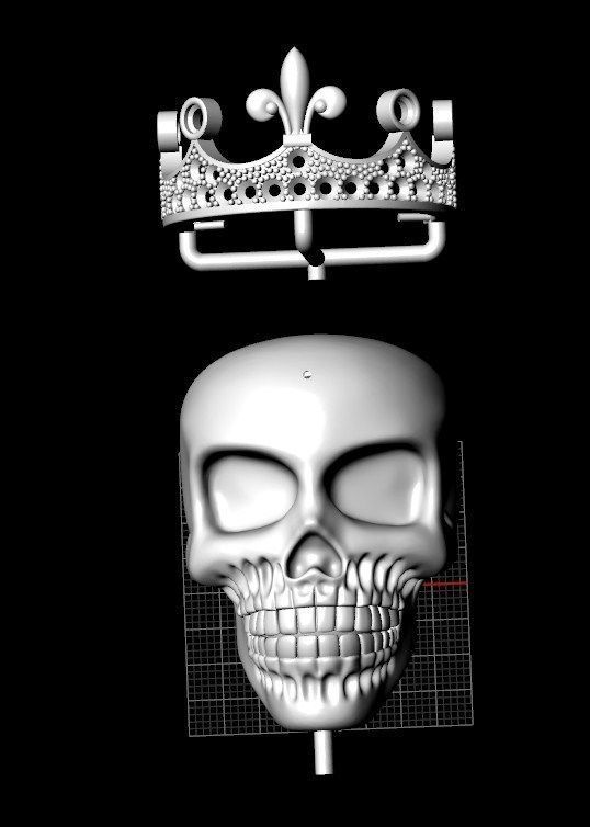 skull pendant 3D print model_3