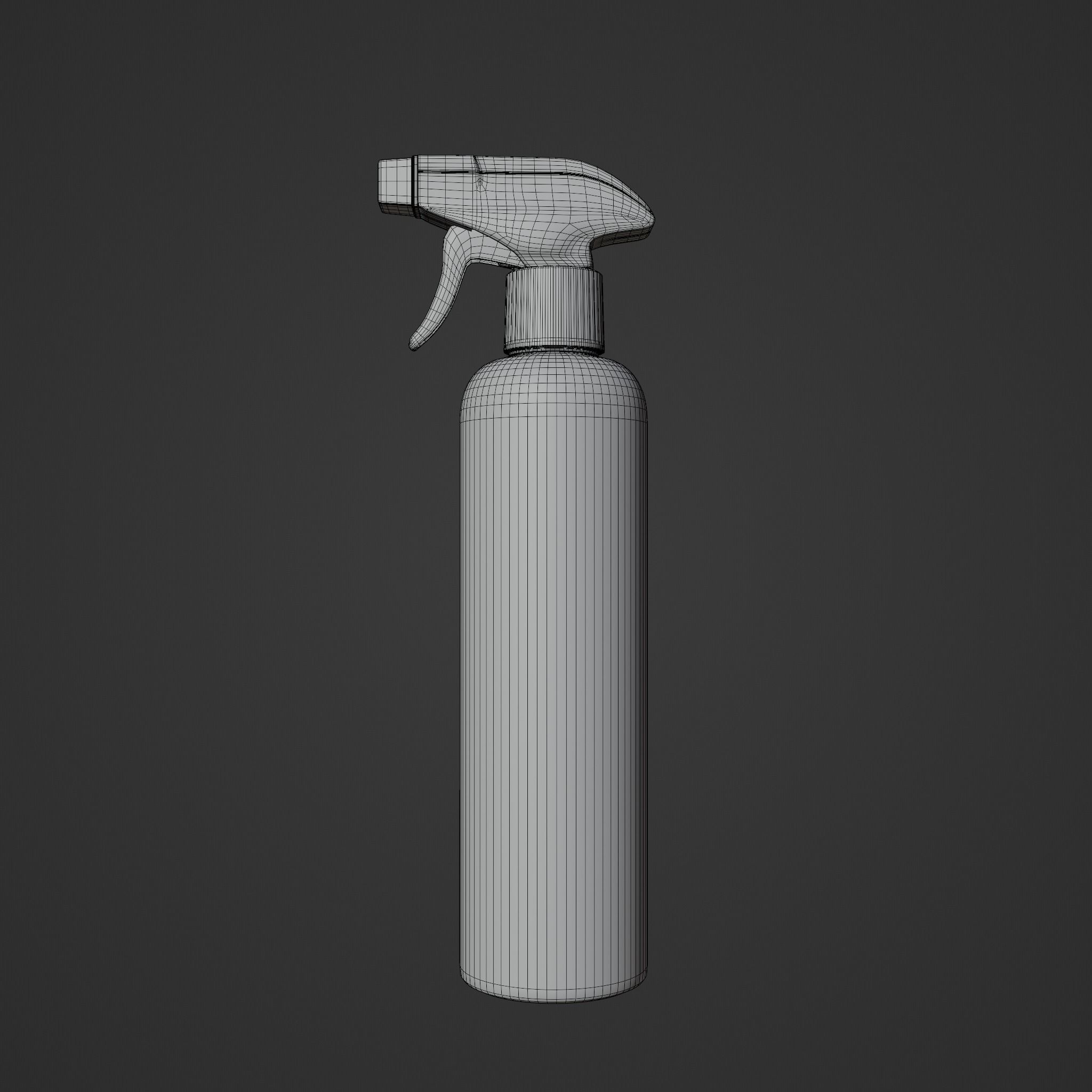 Water spray black Low-poly 3D model_5