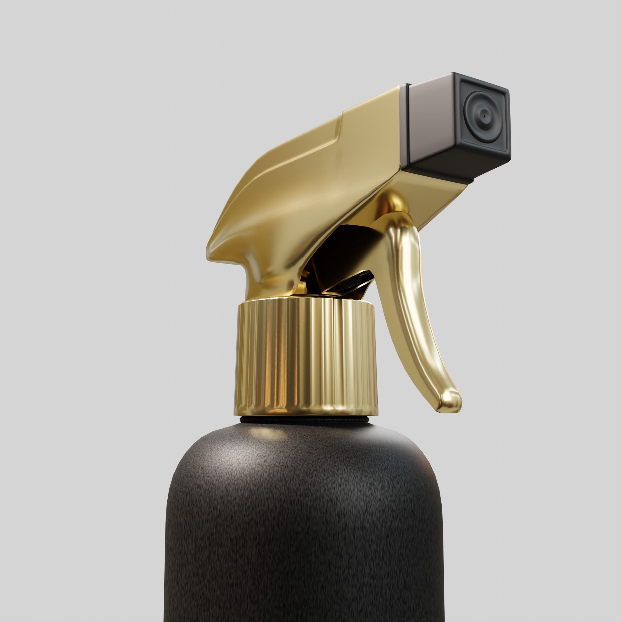 Water spray black Low-poly 3D model_4