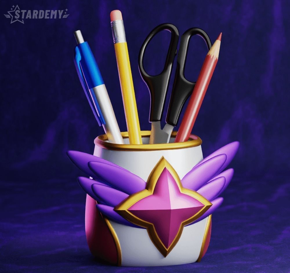 Star Guardian Pen Holder Planter League of Legends 3D print model_4