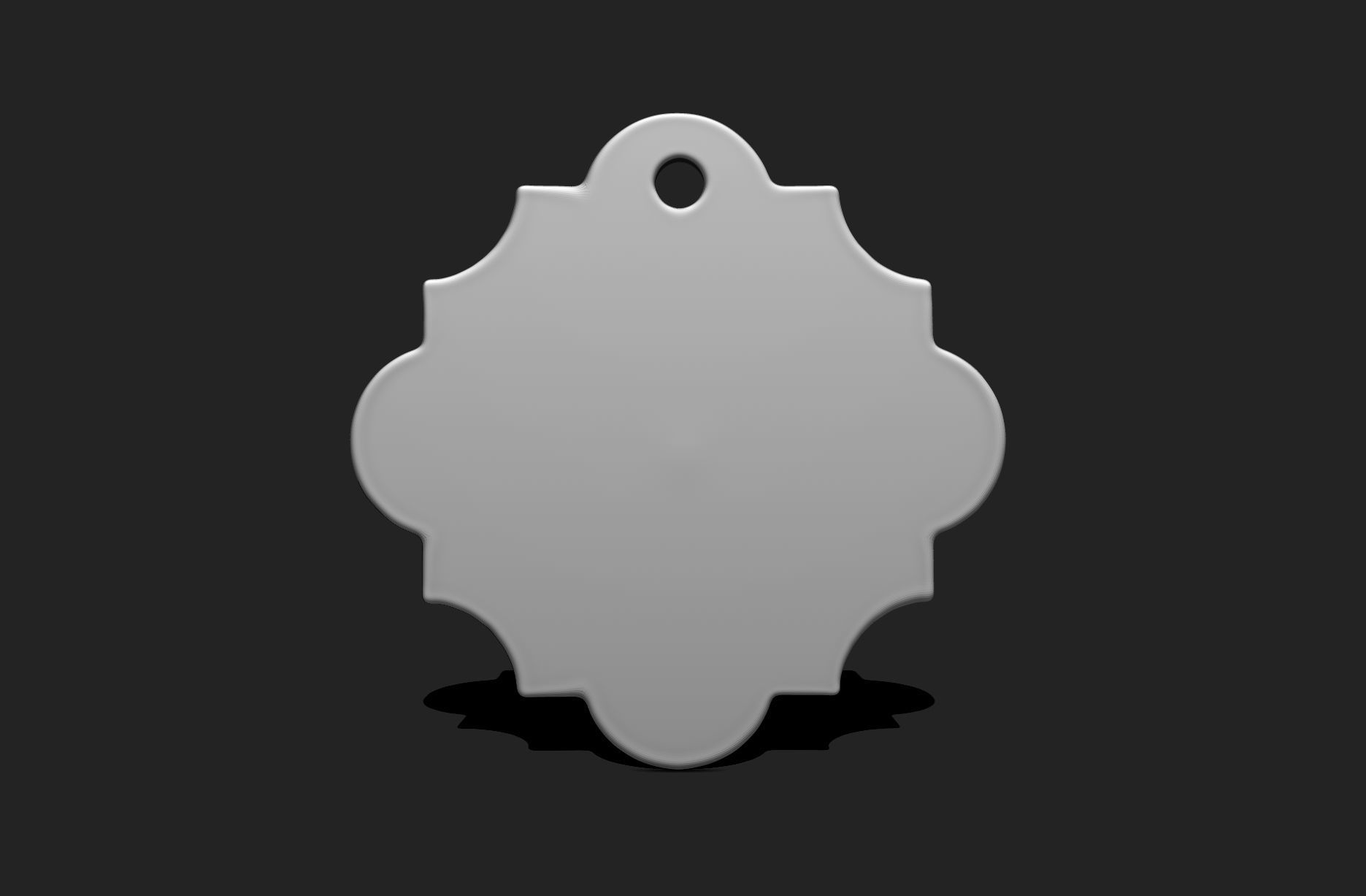 3D Shape Pendant - Plate - Plaque - Decor - Jewelry 05 3D print model_2