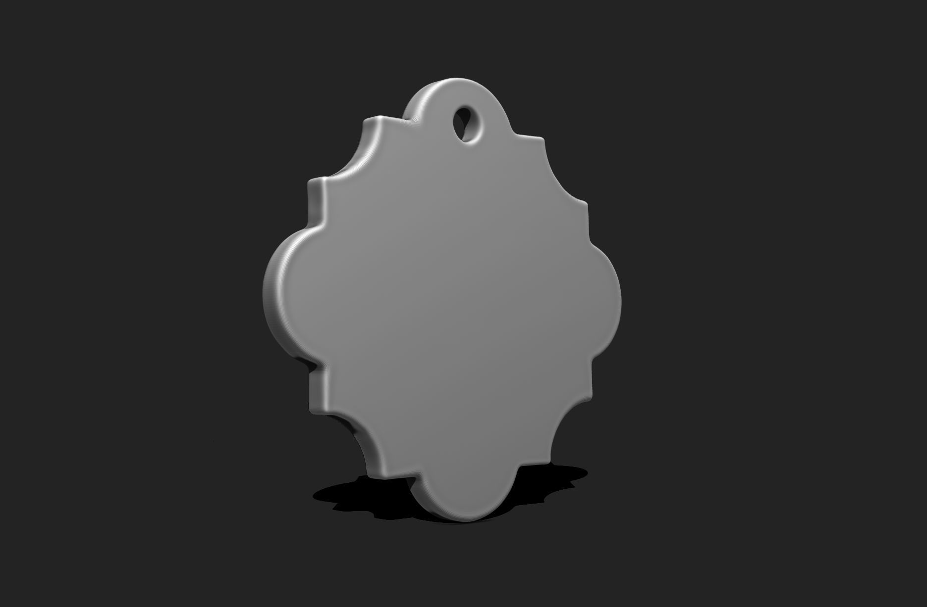 3D Shape Pendant - Plate - Plaque - Decor - Jewelry 05 3D print model_3