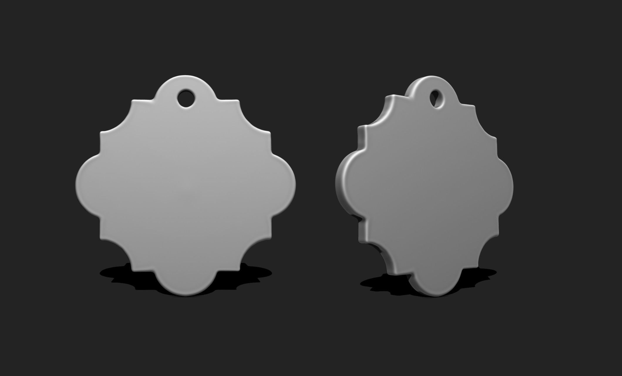 3D Shape Pendant - Plate - Plaque - Decor - Jewelry 05 3D print model_1