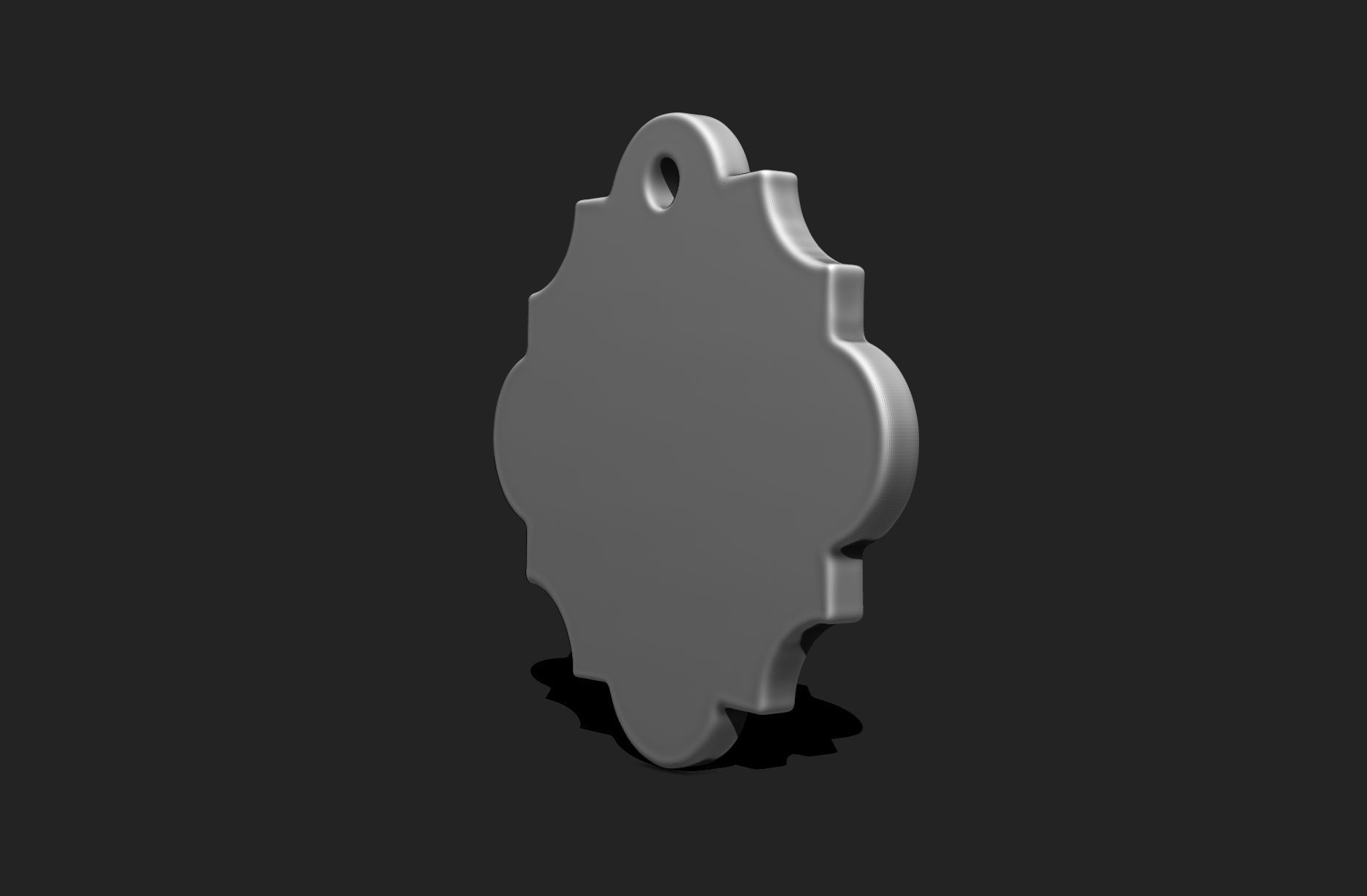 3D Shape Pendant - Plate - Plaque - Decor - Jewelry 05 3D print model_5