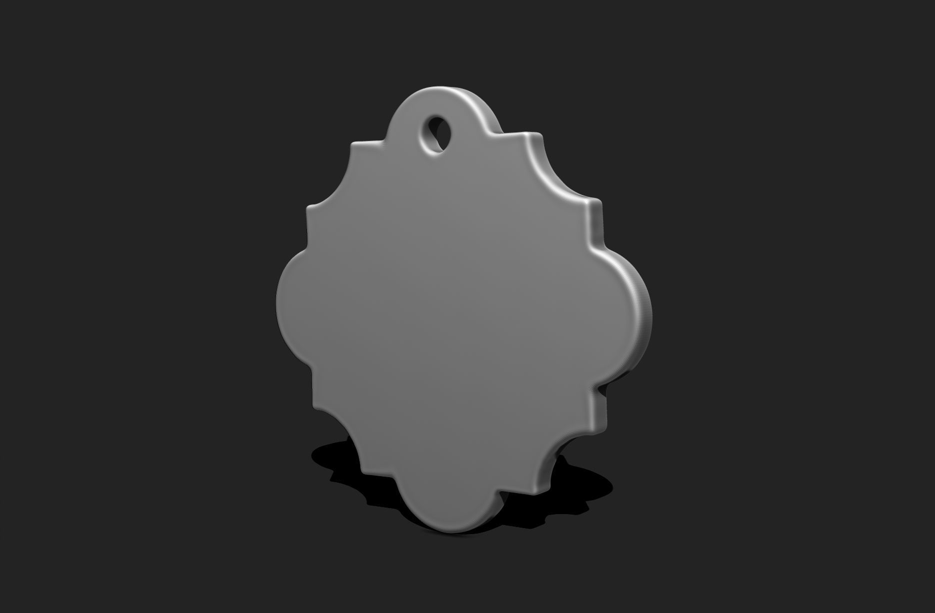 3D Shape Pendant - Plate - Plaque - Decor - Jewelry 05 3D print model_7