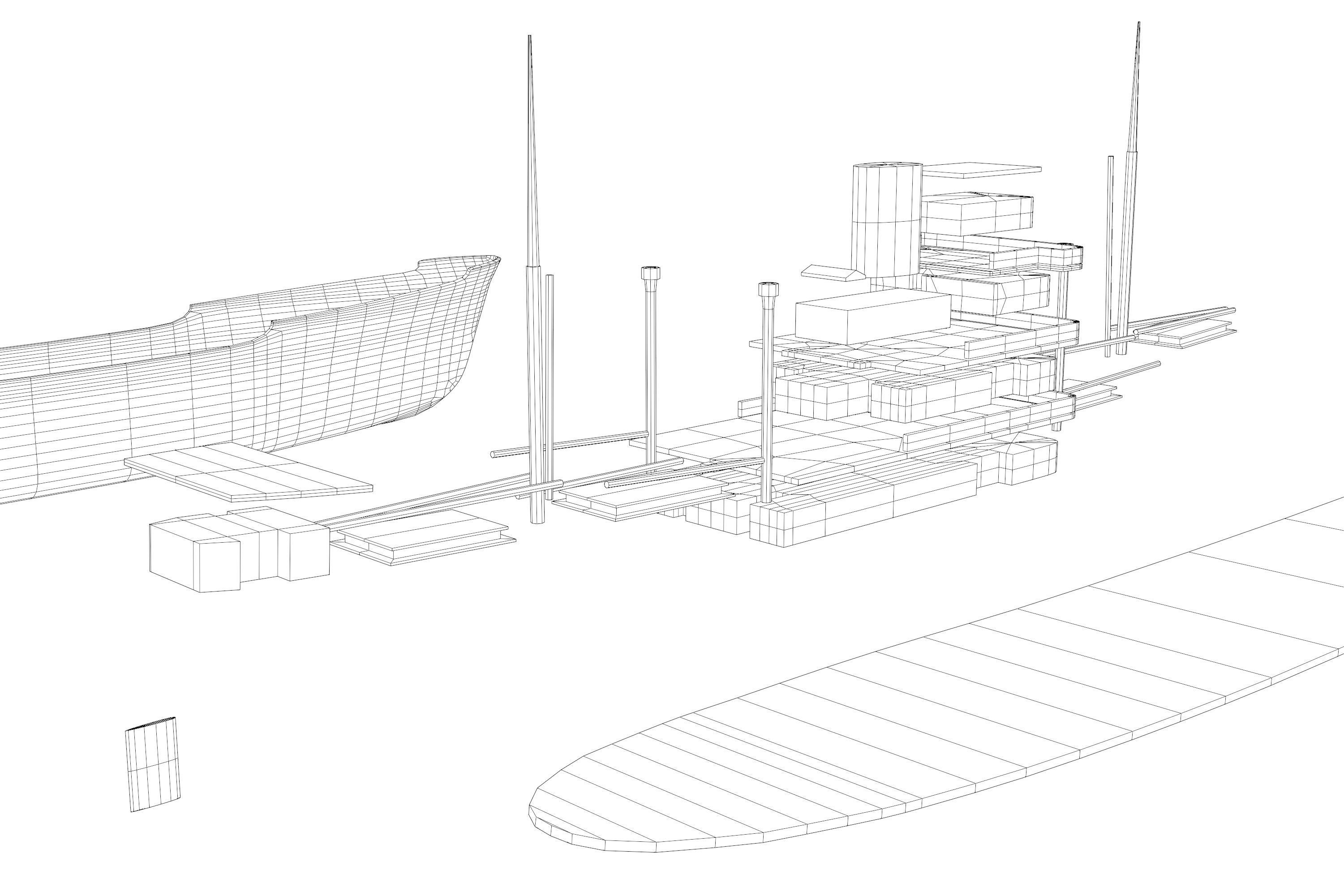 MS Mickiewicz ex Gladys Dan - motor cargo ship 3D print model_7