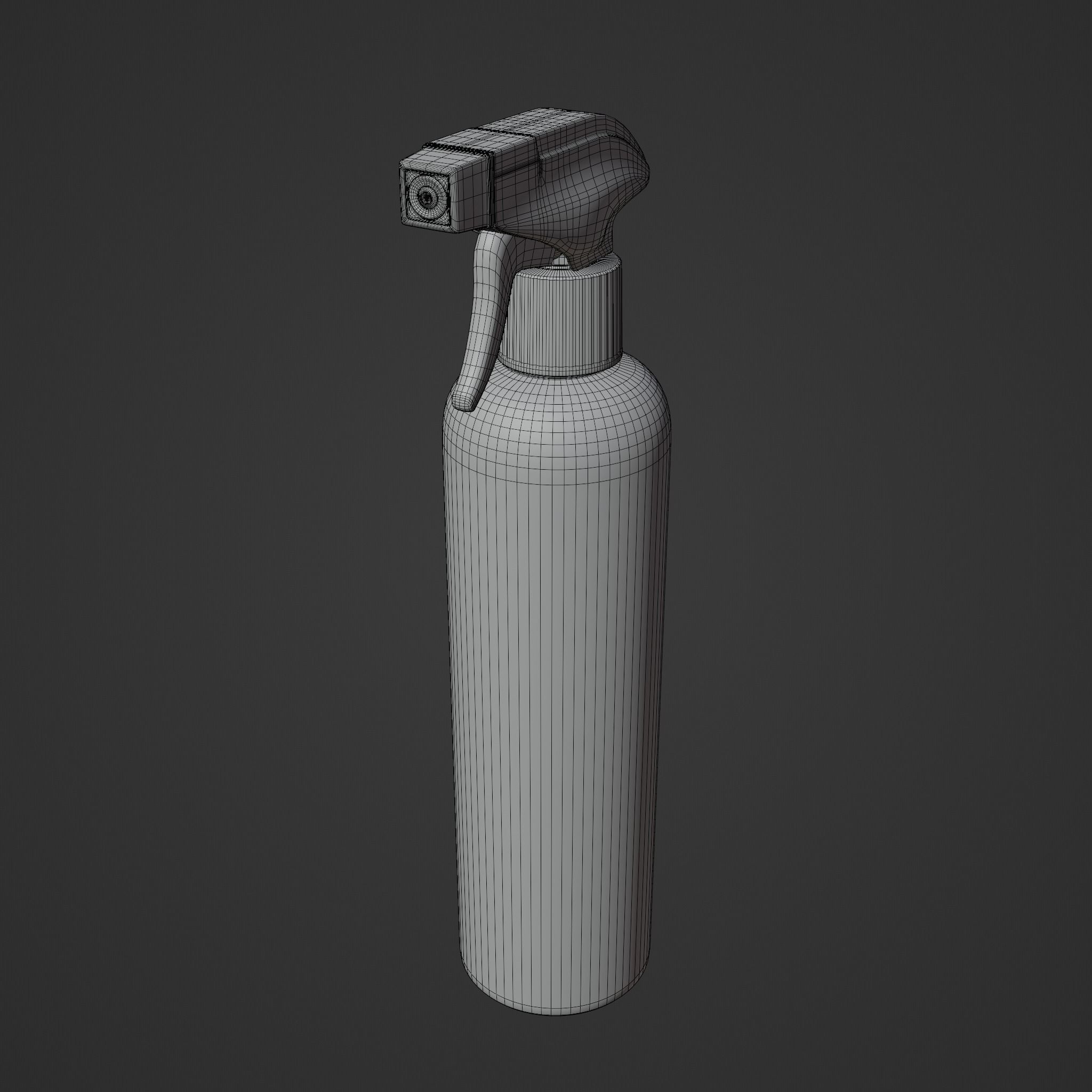 Water spray white Low-poly 3D model_6