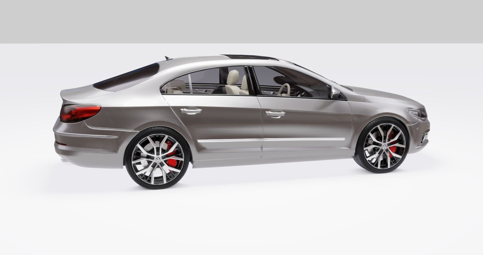 Volkswagen Passat Low-poly 3D model_18