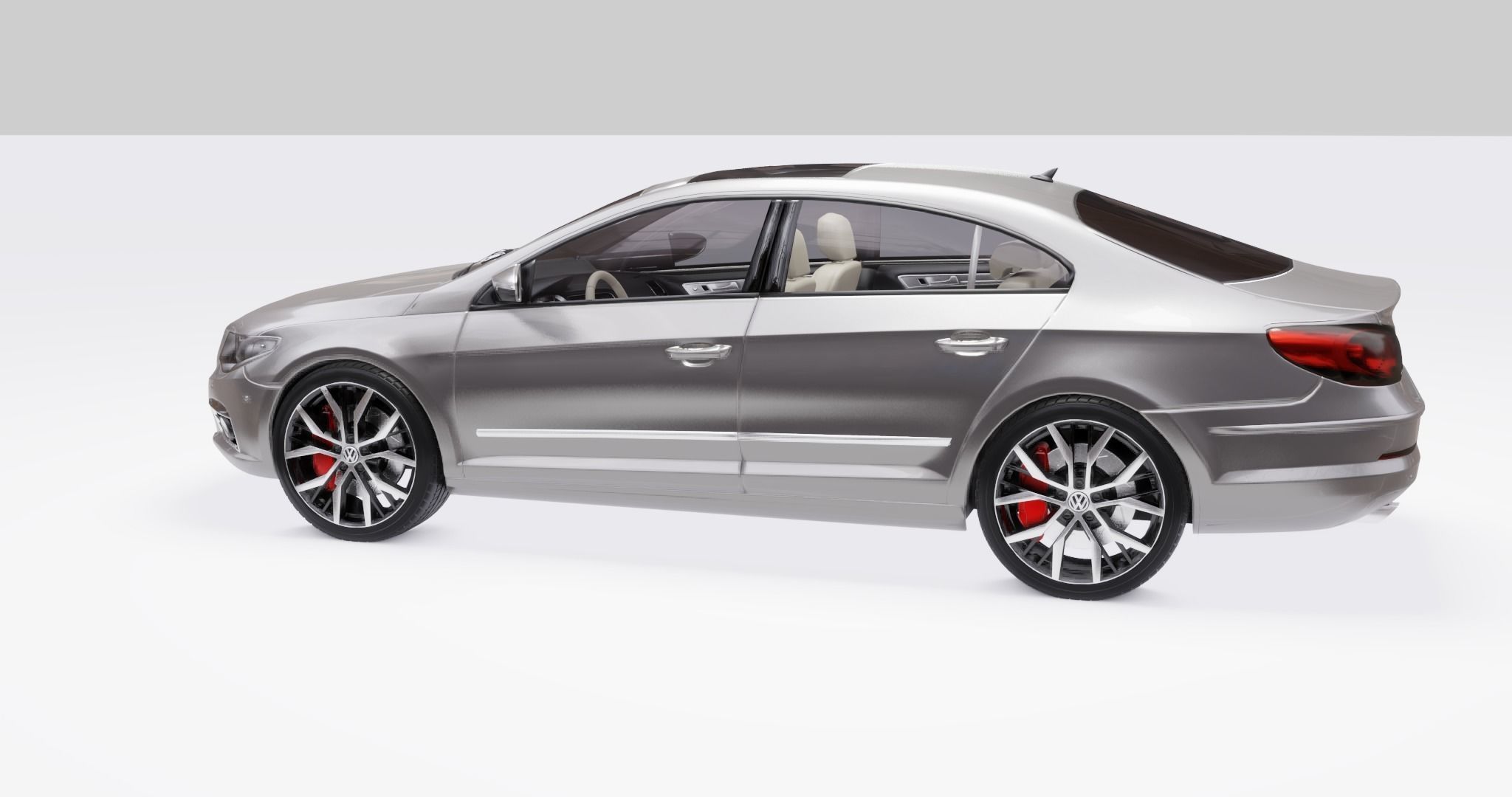 Volkswagen Passat Low-poly 3D model_8