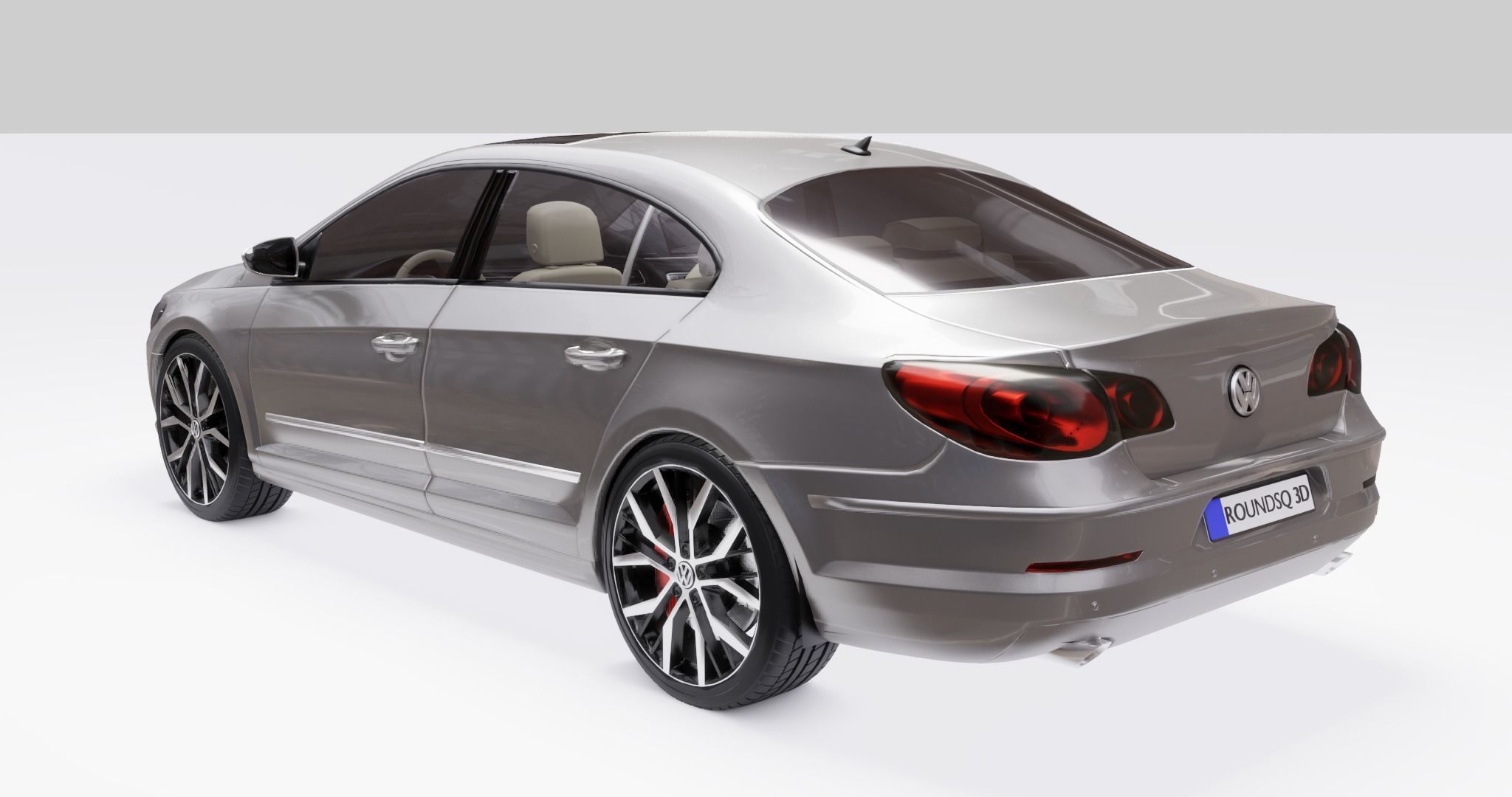 Volkswagen Passat Low-poly 3D model_10