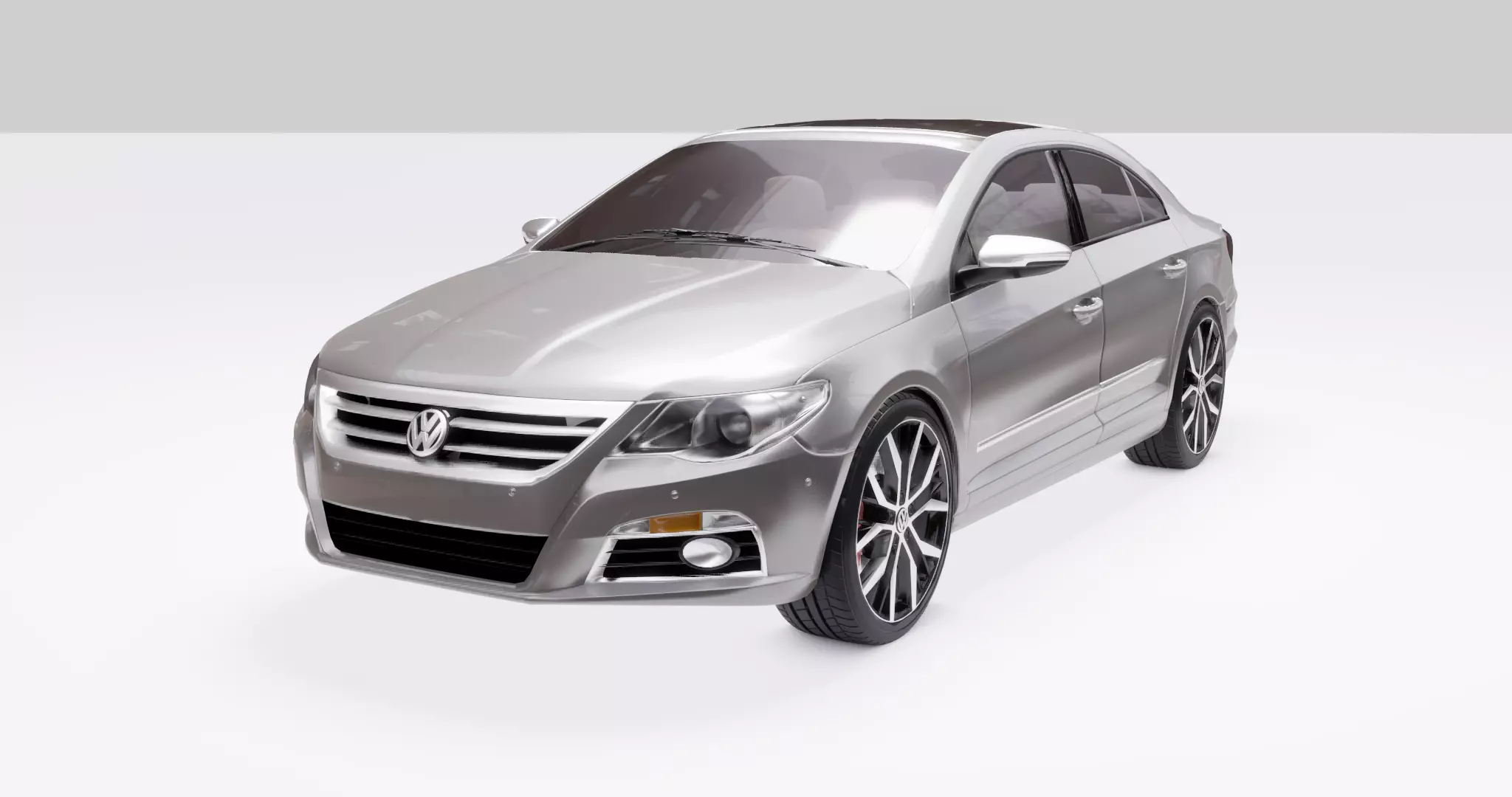 Volkswagen Passat Low-poly 3D model_0