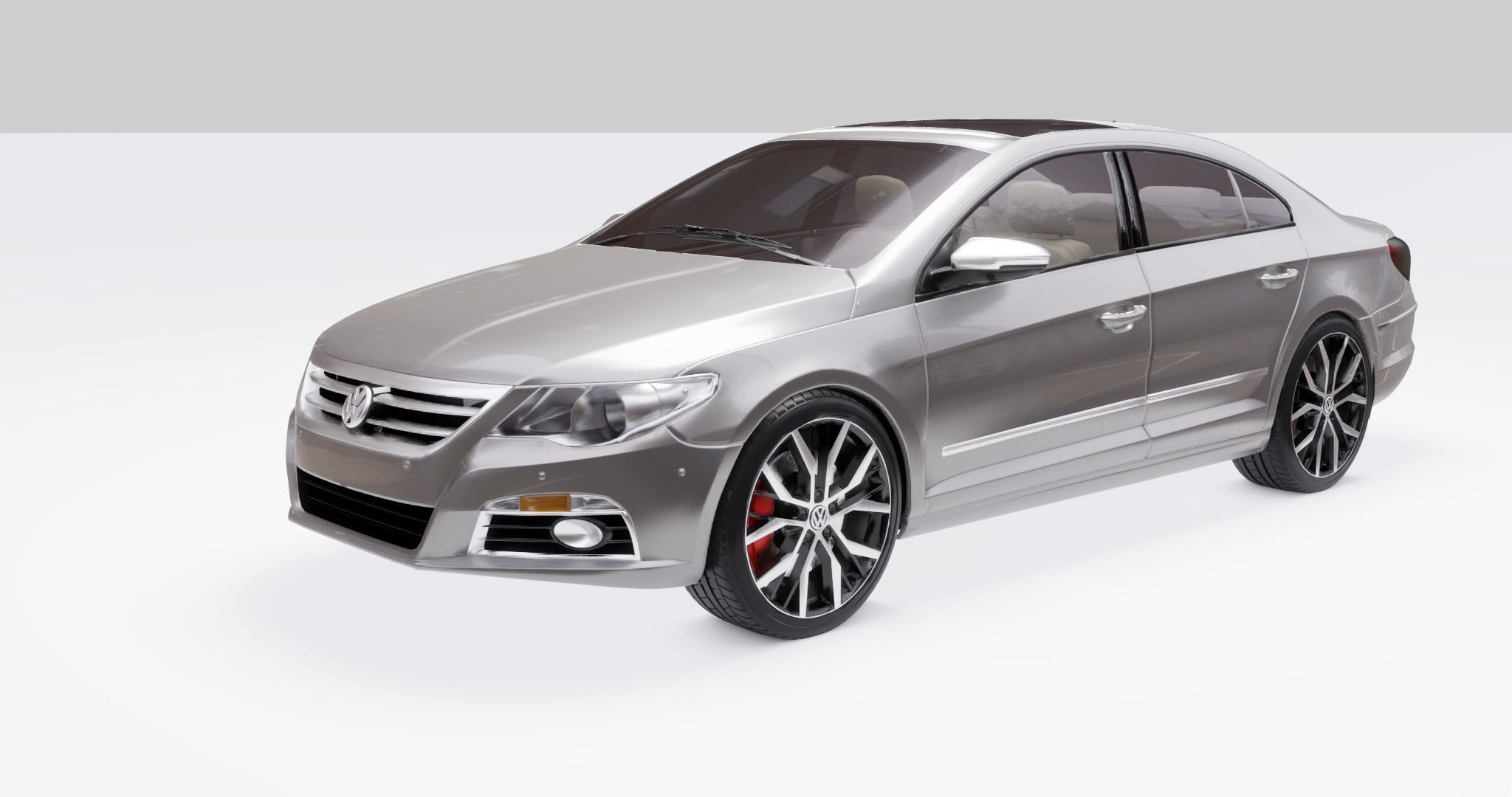 Volkswagen Passat Low-poly 3D model_4