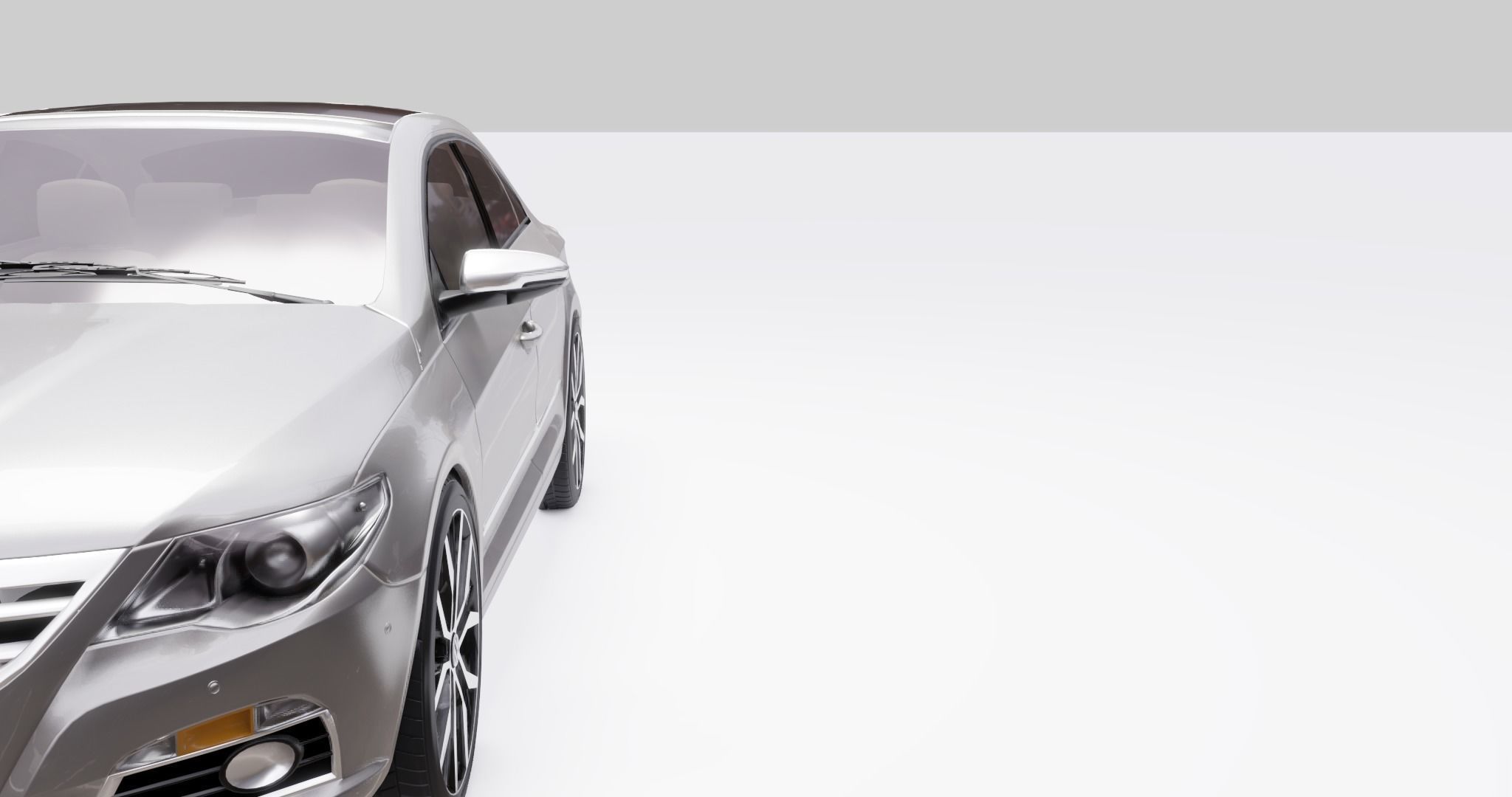 Volkswagen Passat Low-poly 3D model_23