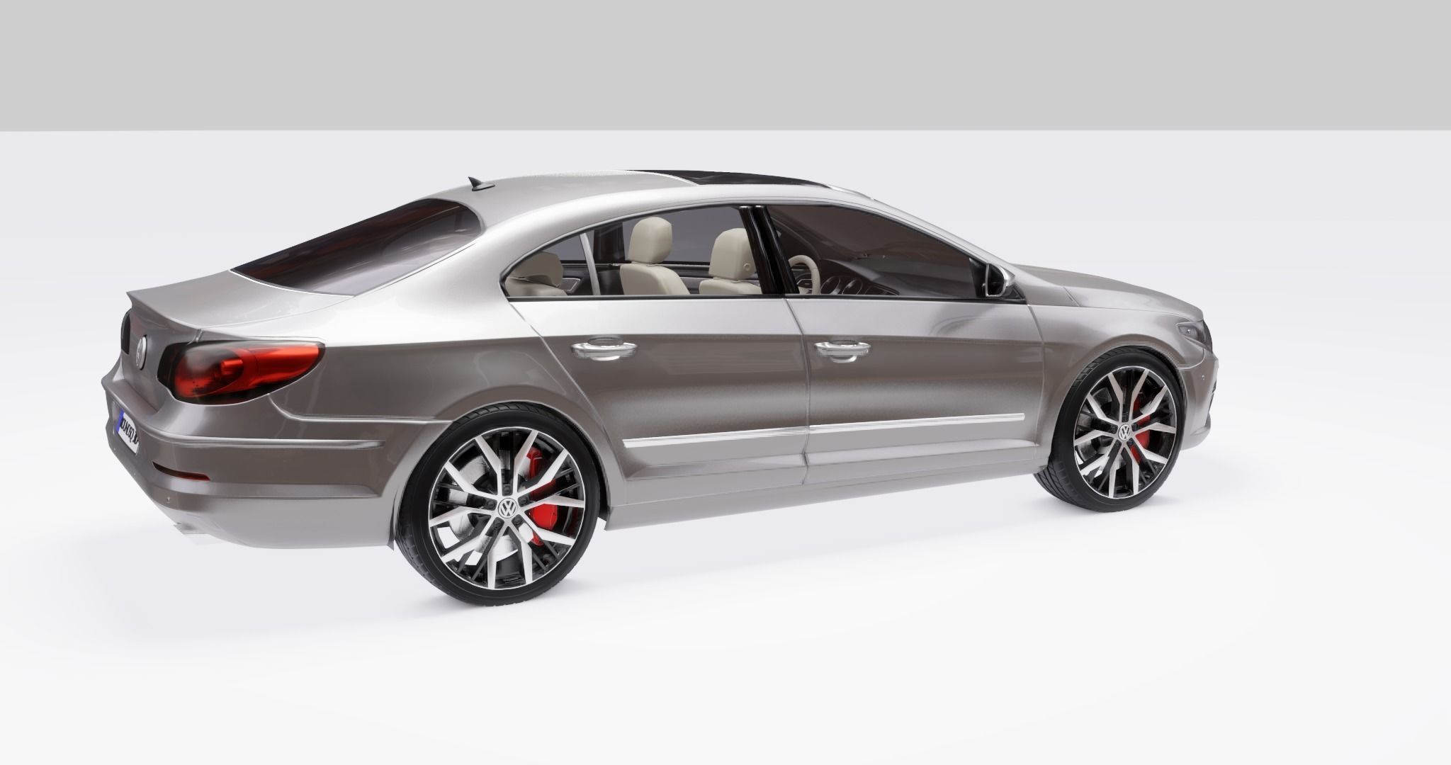 Volkswagen Passat Low-poly 3D model_17