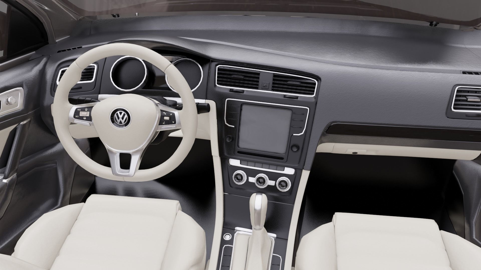 Volkswagen Passat Low-poly 3D model_2