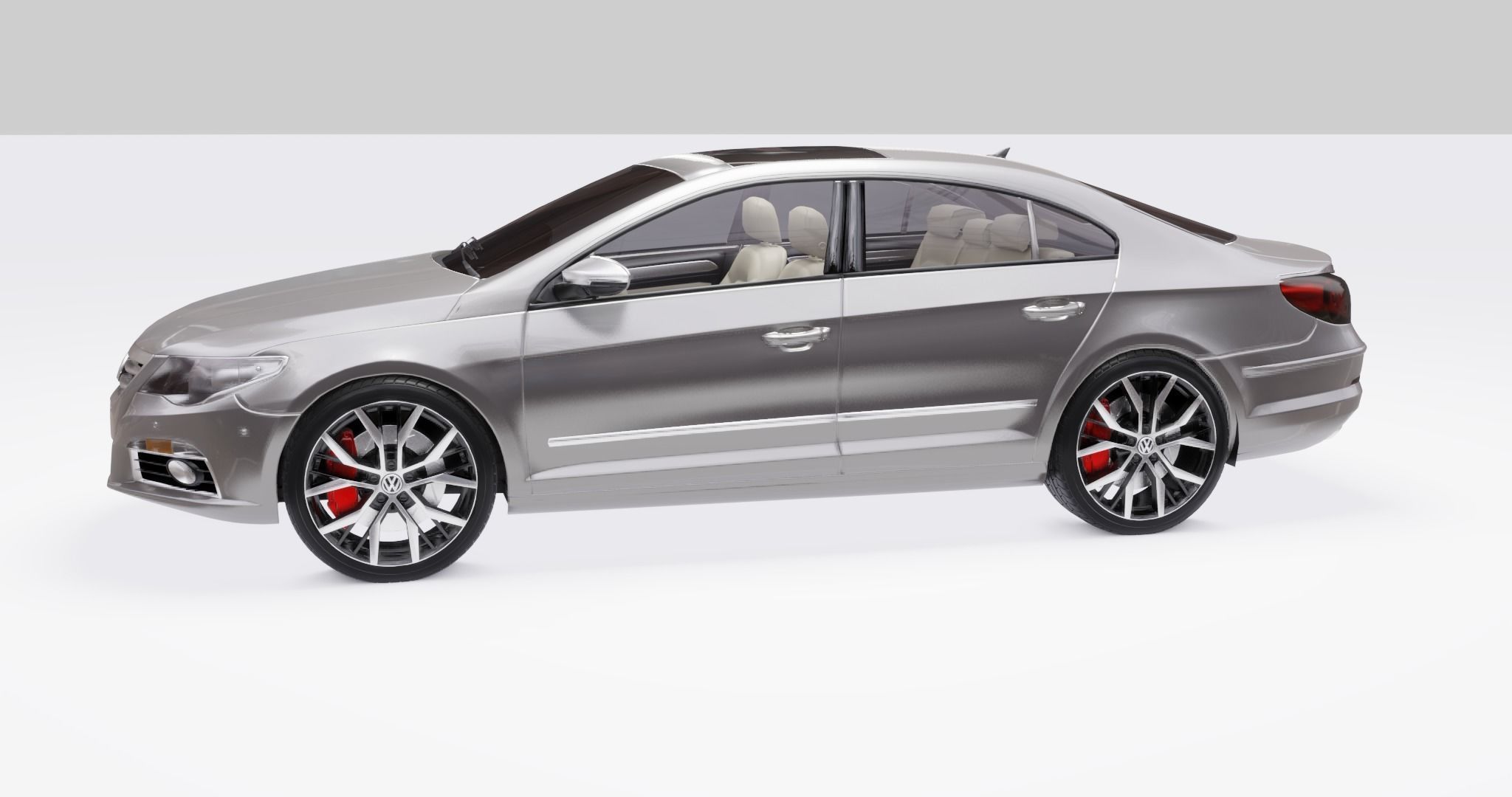 Volkswagen Passat Low-poly 3D model_6