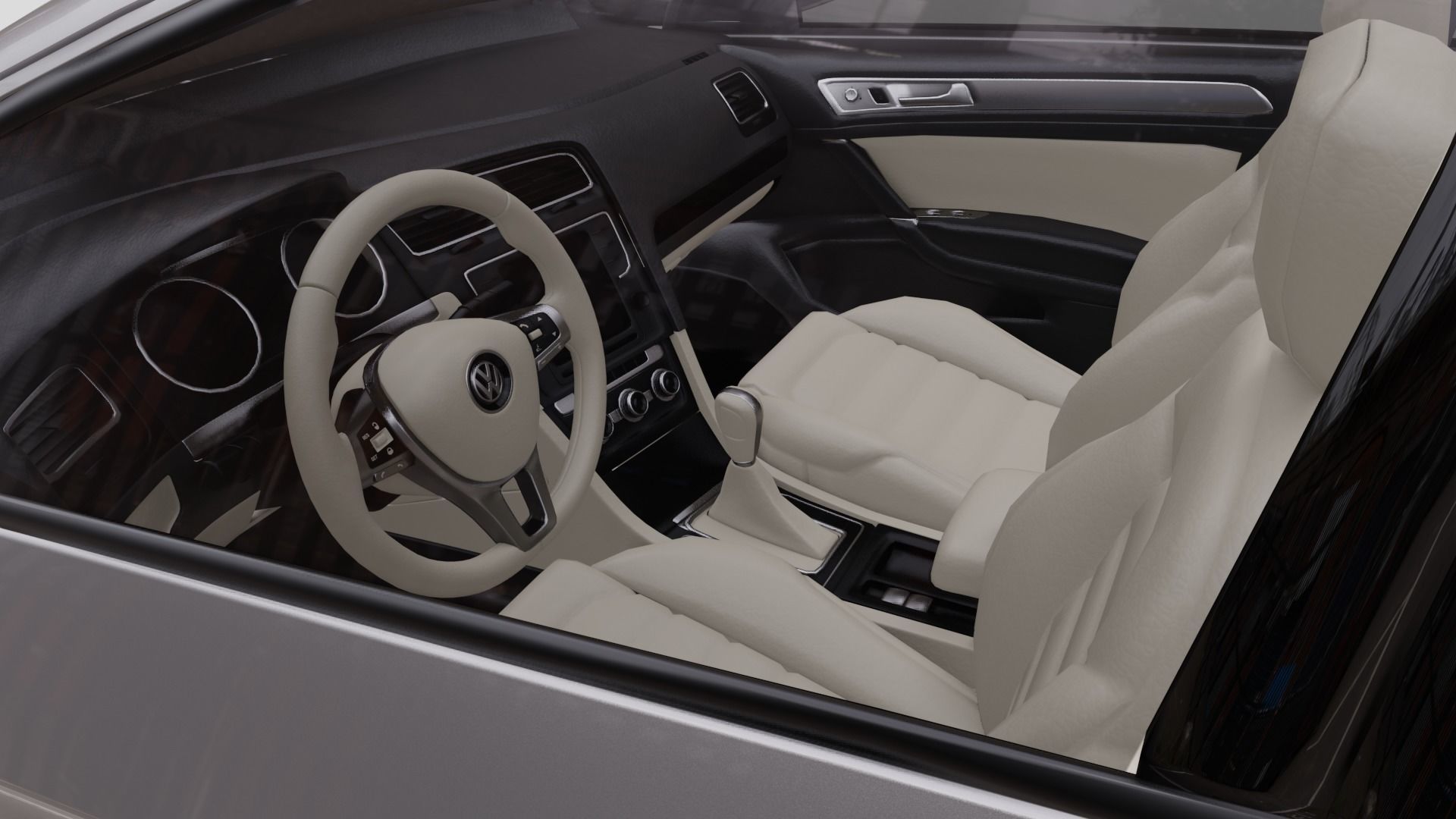 Volkswagen Passat Low-poly 3D model_26