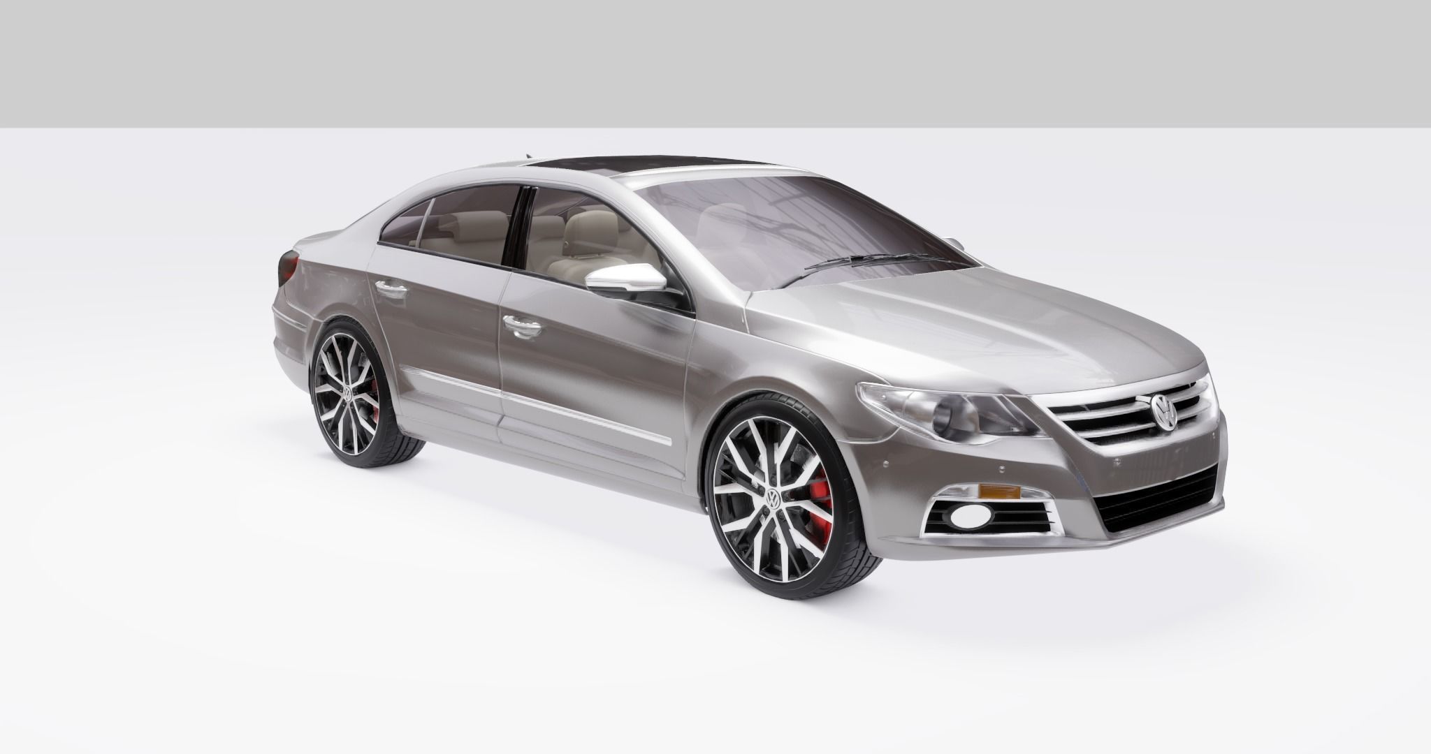 Volkswagen Passat Low-poly 3D model_21