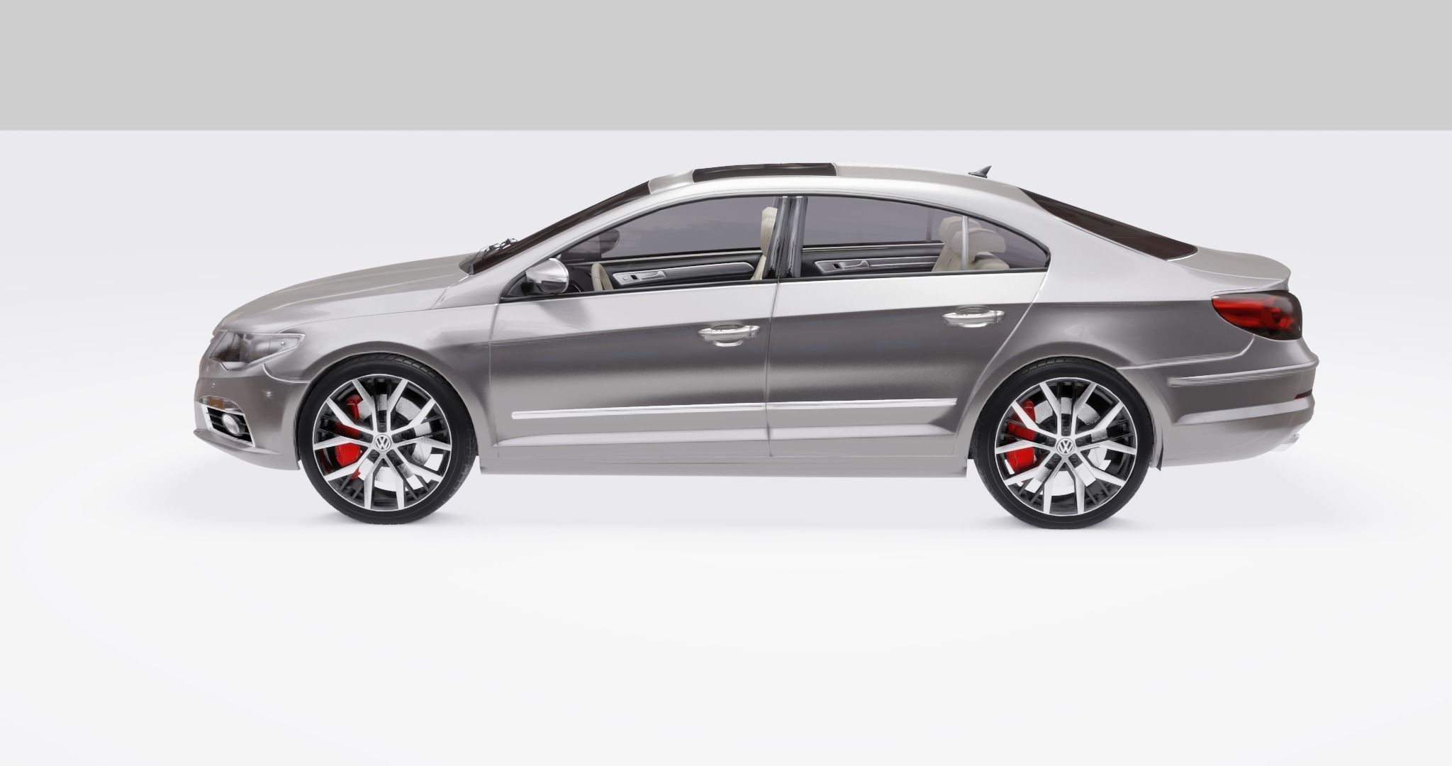 Volkswagen Passat Low-poly 3D model_7