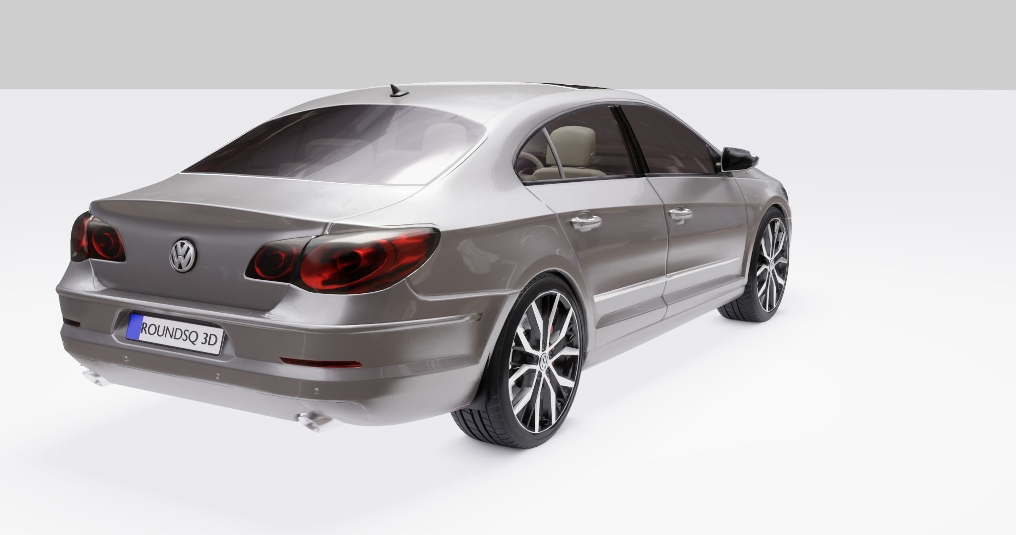 Volkswagen Passat Low-poly 3D model_15