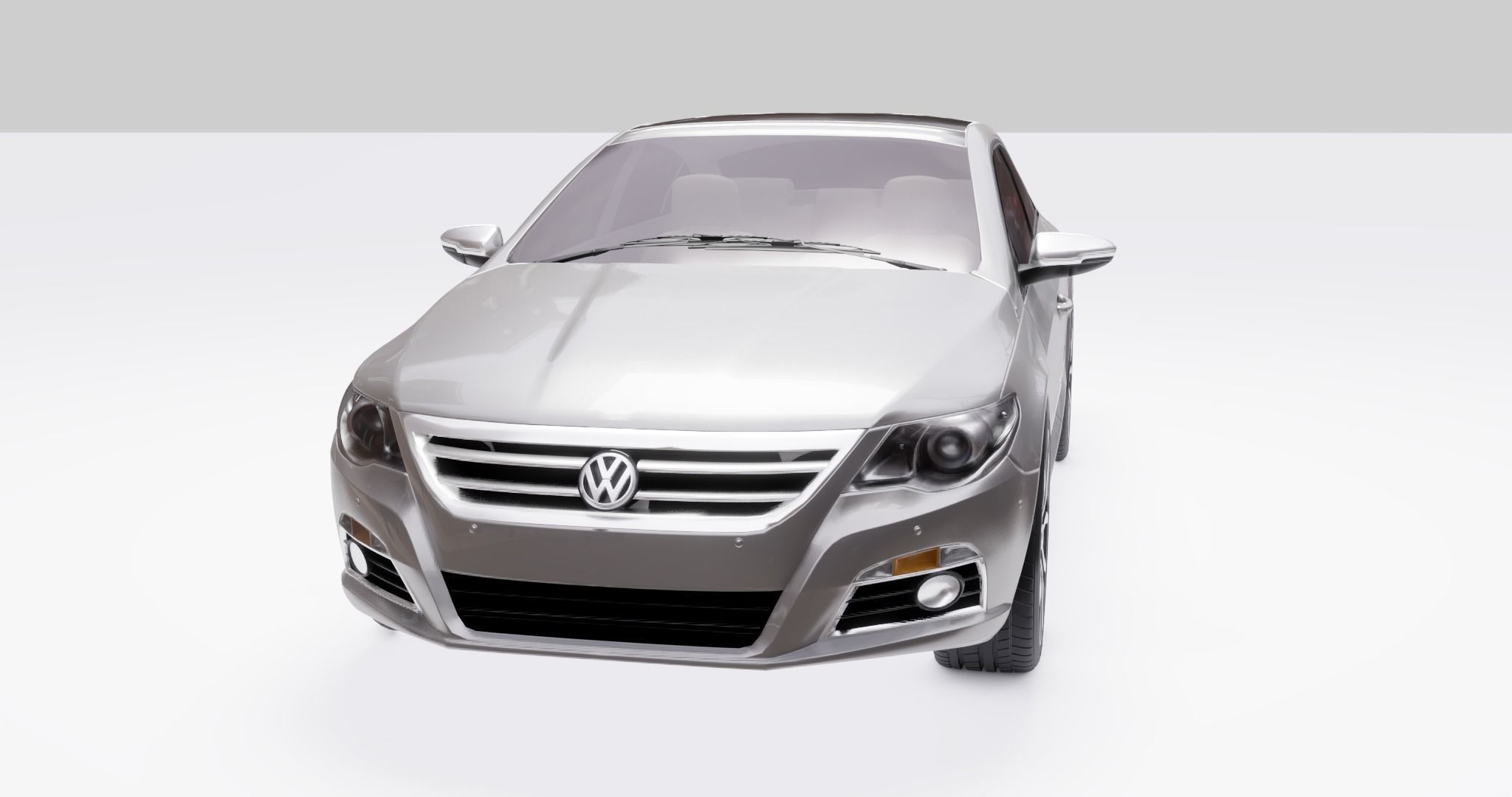 Volkswagen Passat Low-poly 3D model_3