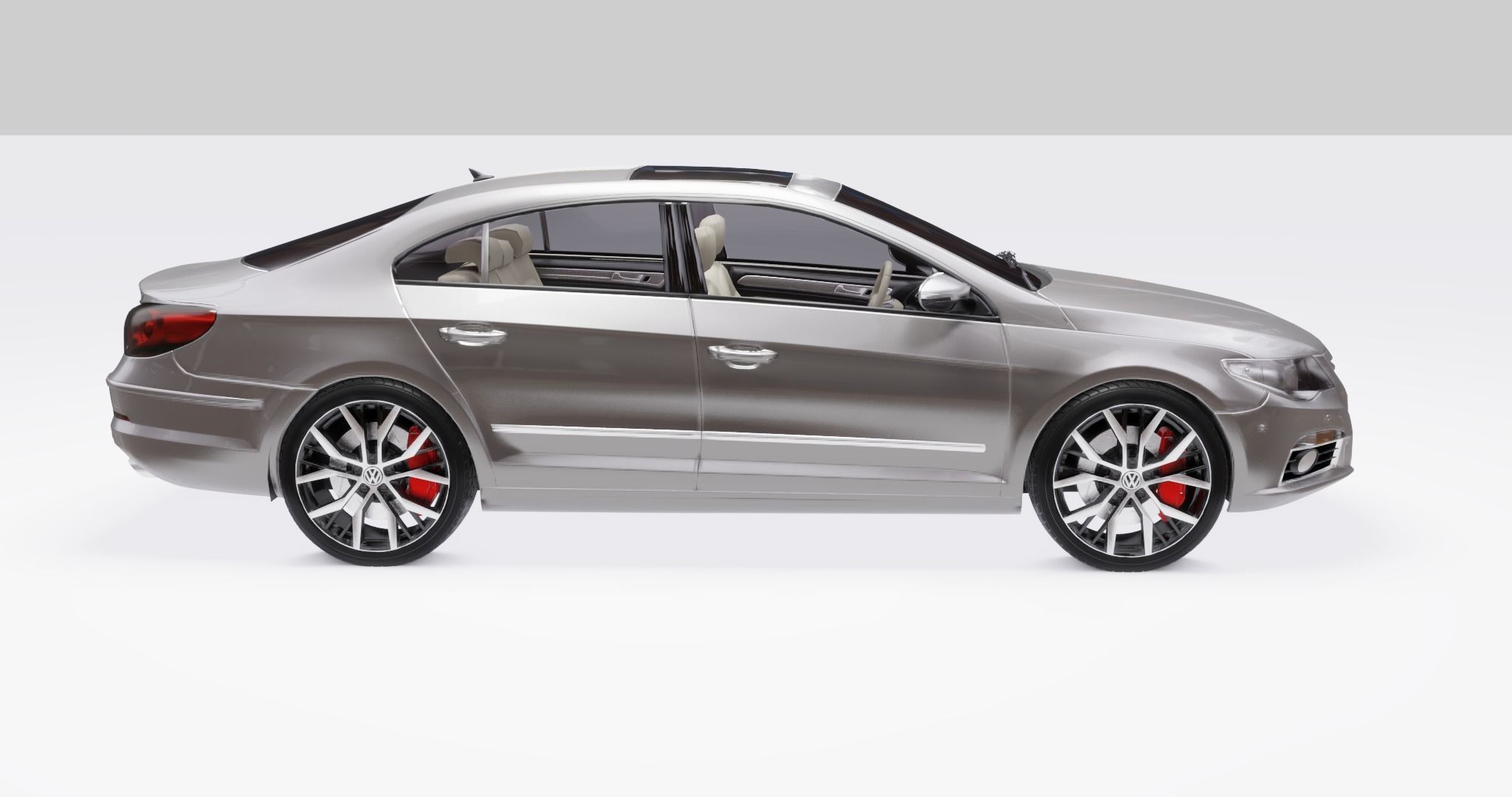 Volkswagen Passat Low-poly 3D model_19