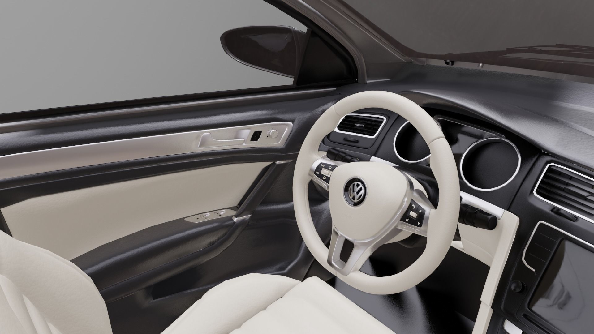 Volkswagen Passat Low-poly 3D model_25