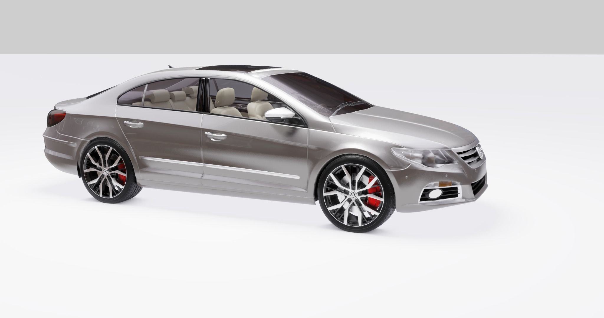 Volkswagen Passat Low-poly 3D model_20