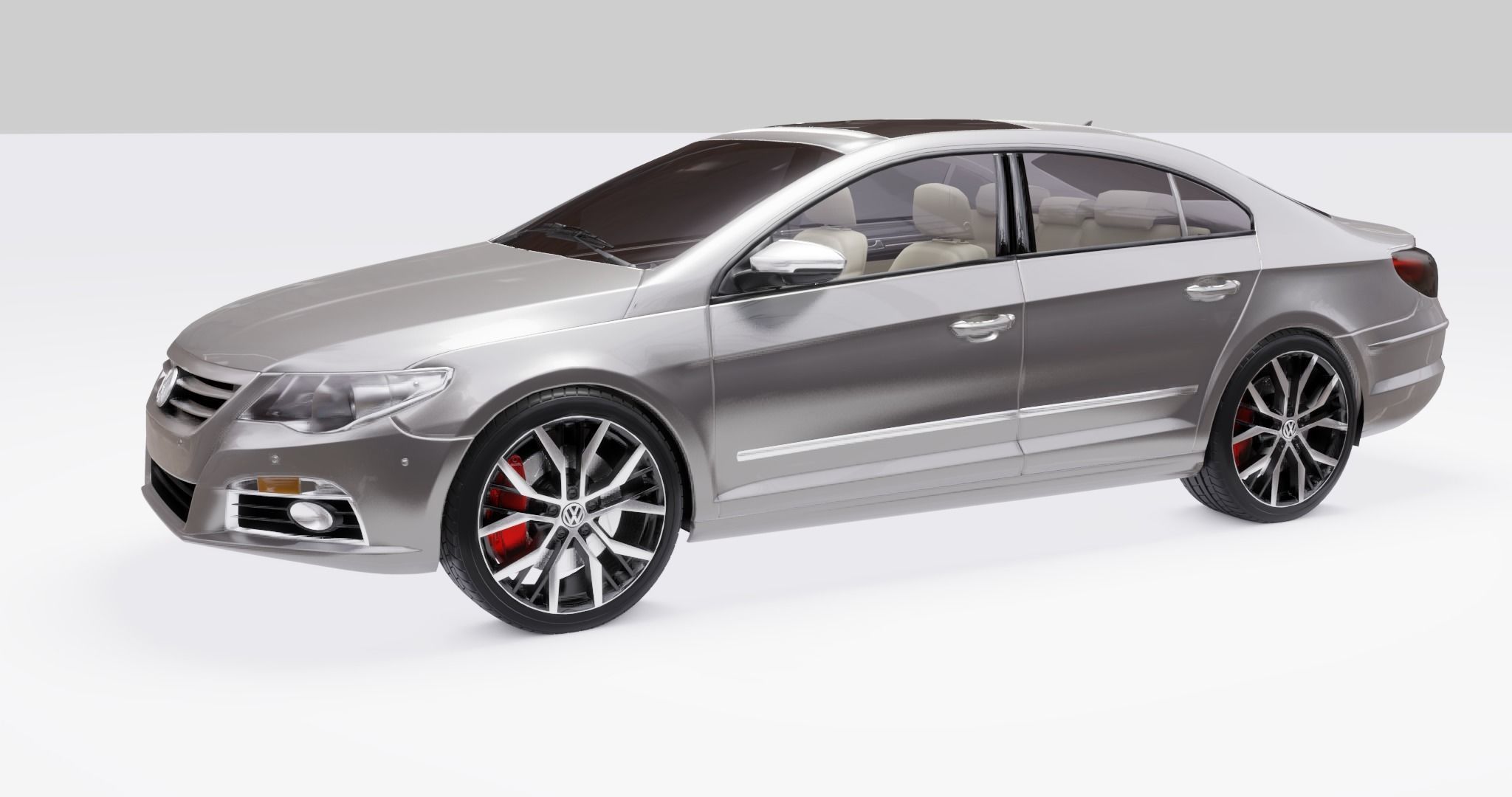 Volkswagen Passat Low-poly 3D model_5