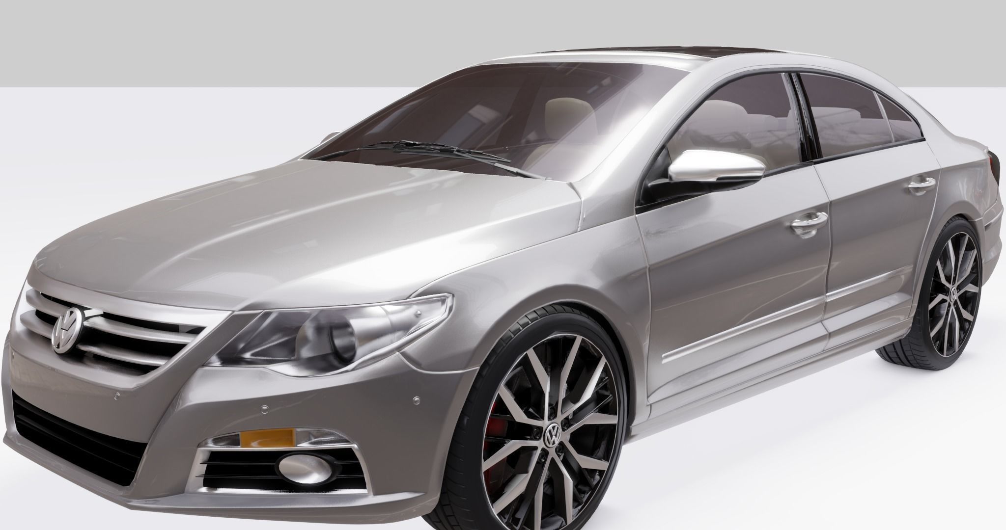 Volkswagen Passat Low-poly 3D model_24