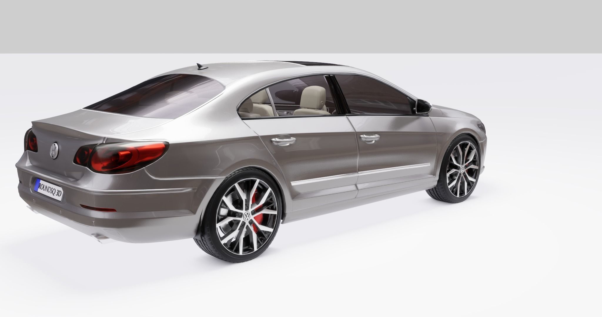 Volkswagen Passat Low-poly 3D model_16