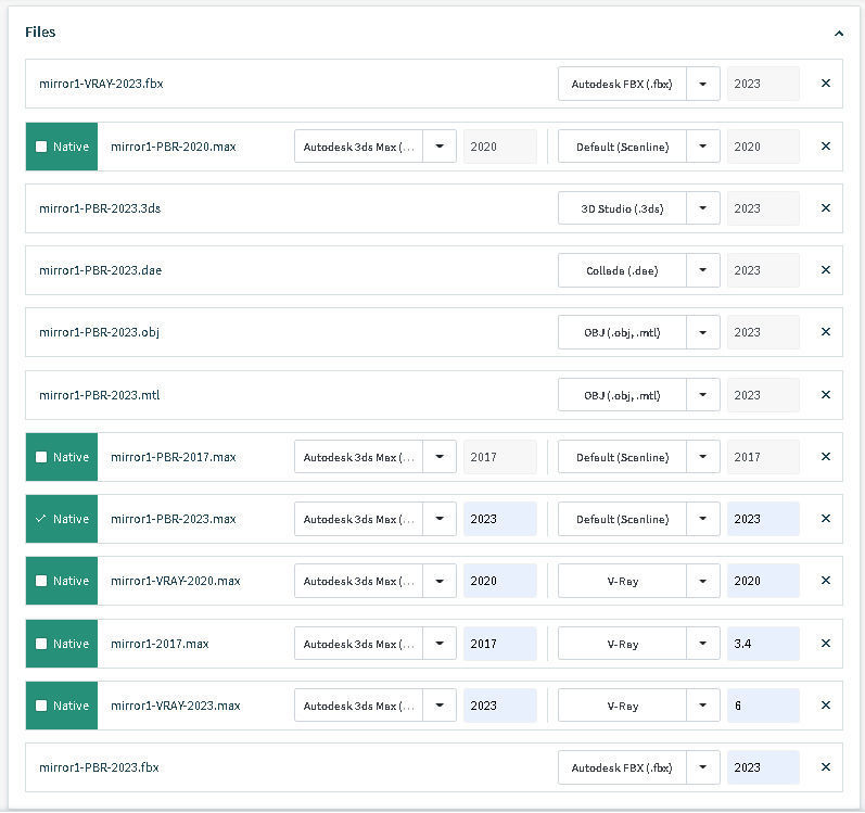 Mirror metal 3D model_14
