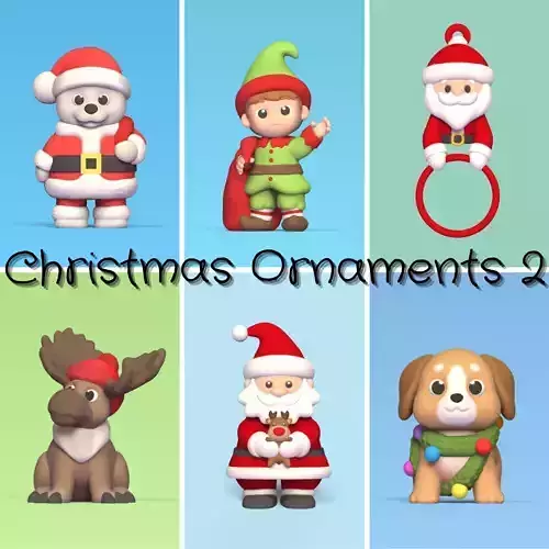 Christmas Ornaments 2 3D Model Collection