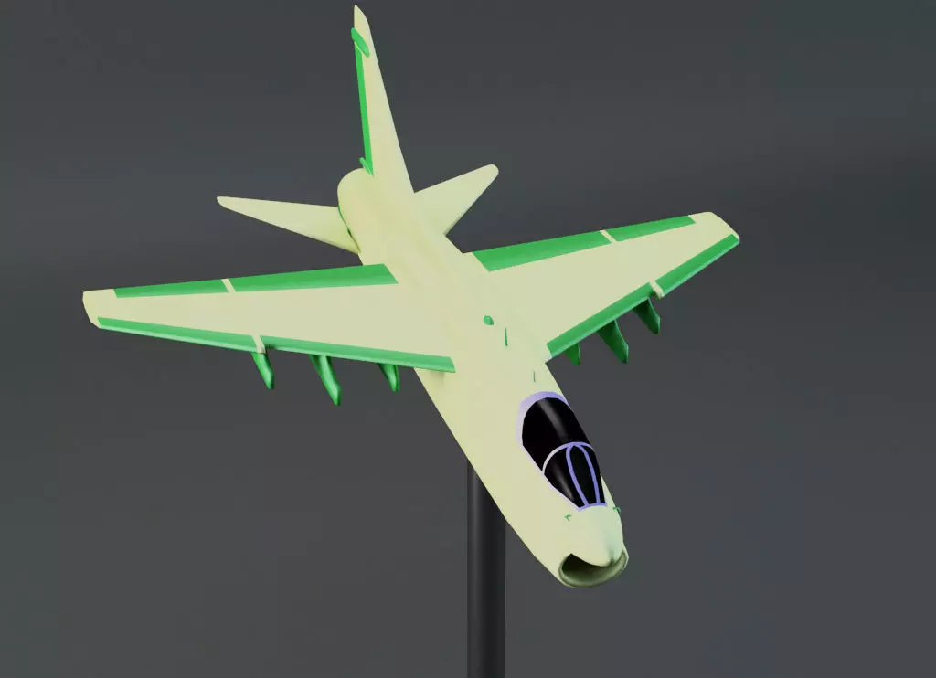 Corsair 2 aircraft 3D print model_0