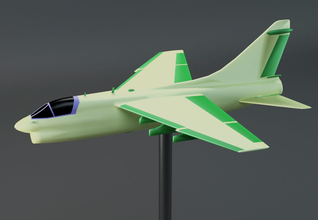 Corsair 2 aircraft 3D print model_3