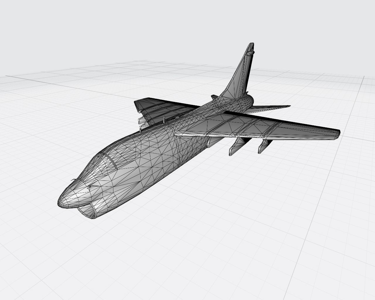Corsair 2 aircraft 3D print model_10