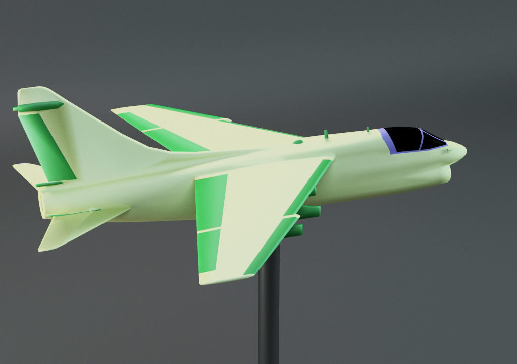 Corsair 2 aircraft 3D print model_1